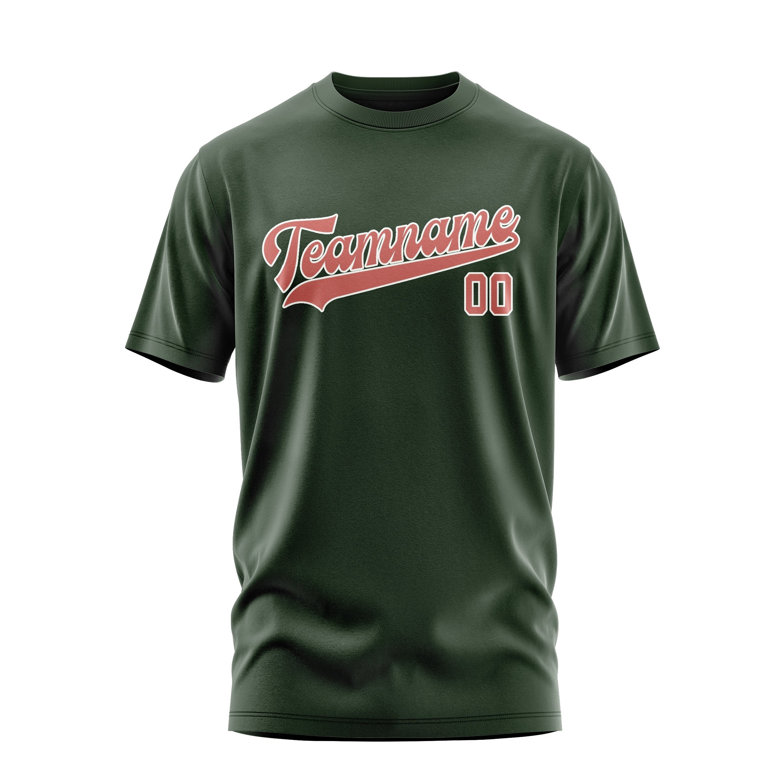 Custom Dark Green Copper Rose T-Shirt