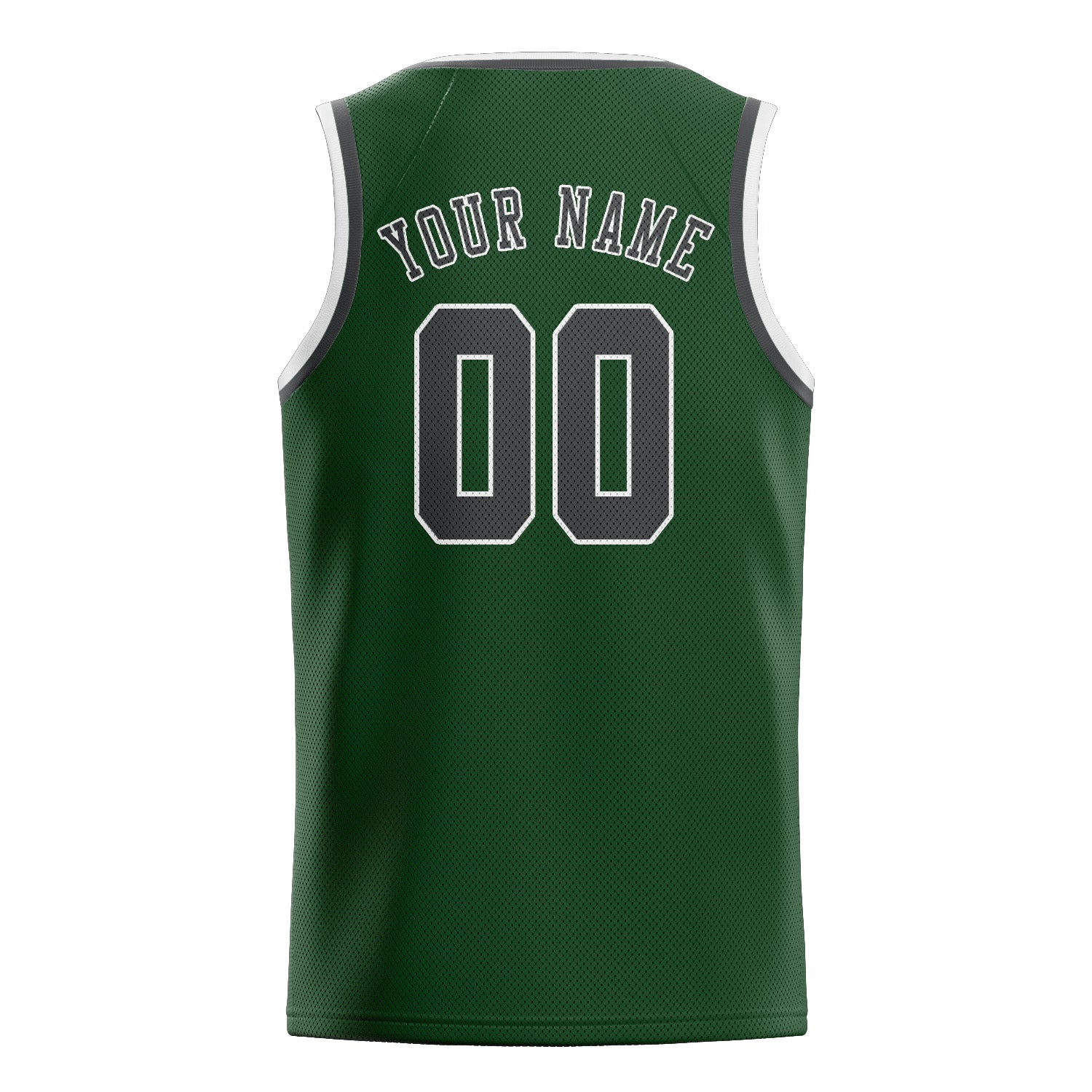 Custom Dark Green Dark Grey Basketball Jersey