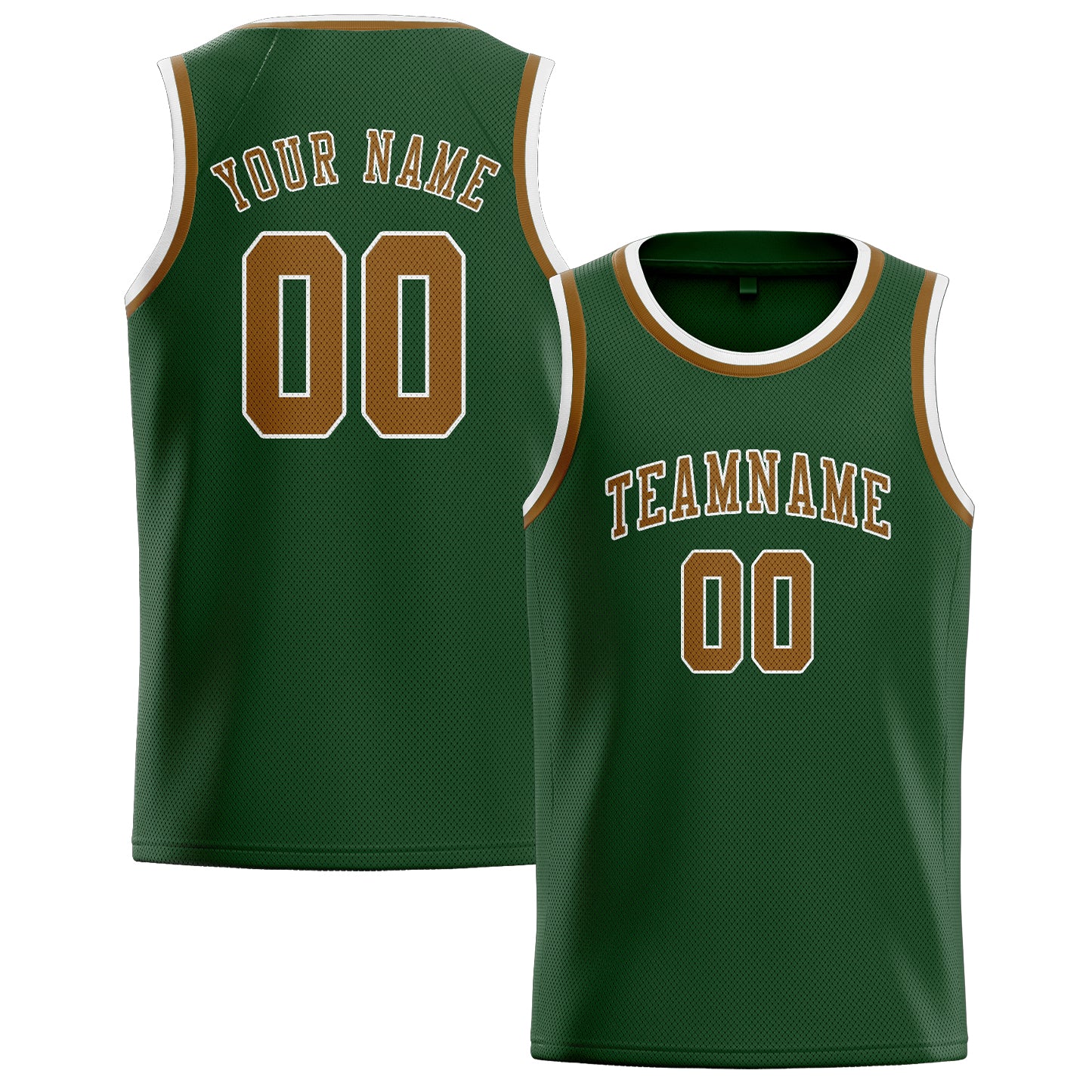 Custom Dark Green Khaki Basketball Jersey