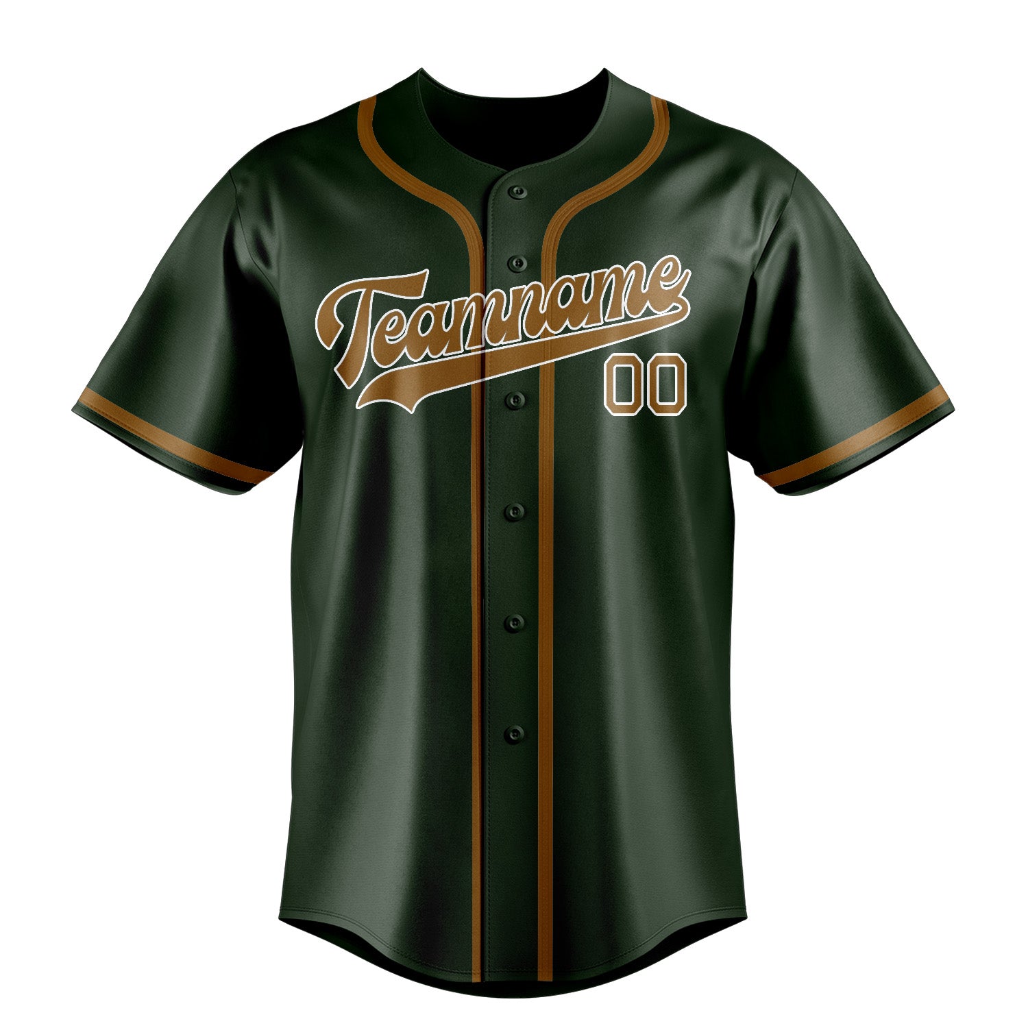 Custom Dark Green Khaki Baseball Jersey