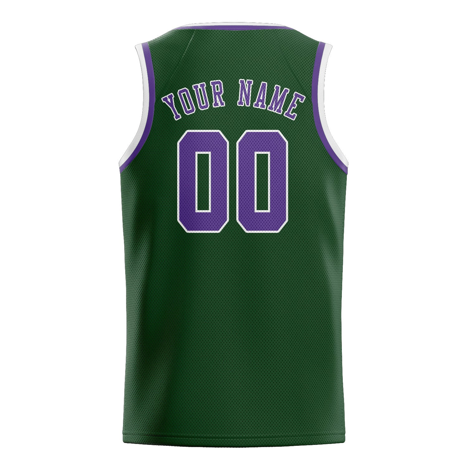 Custom Dark Green Light Purple Basketball Jersey