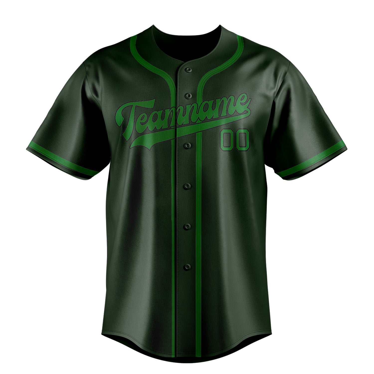 Custom Dark Green Emerald Green Baseball Jersey