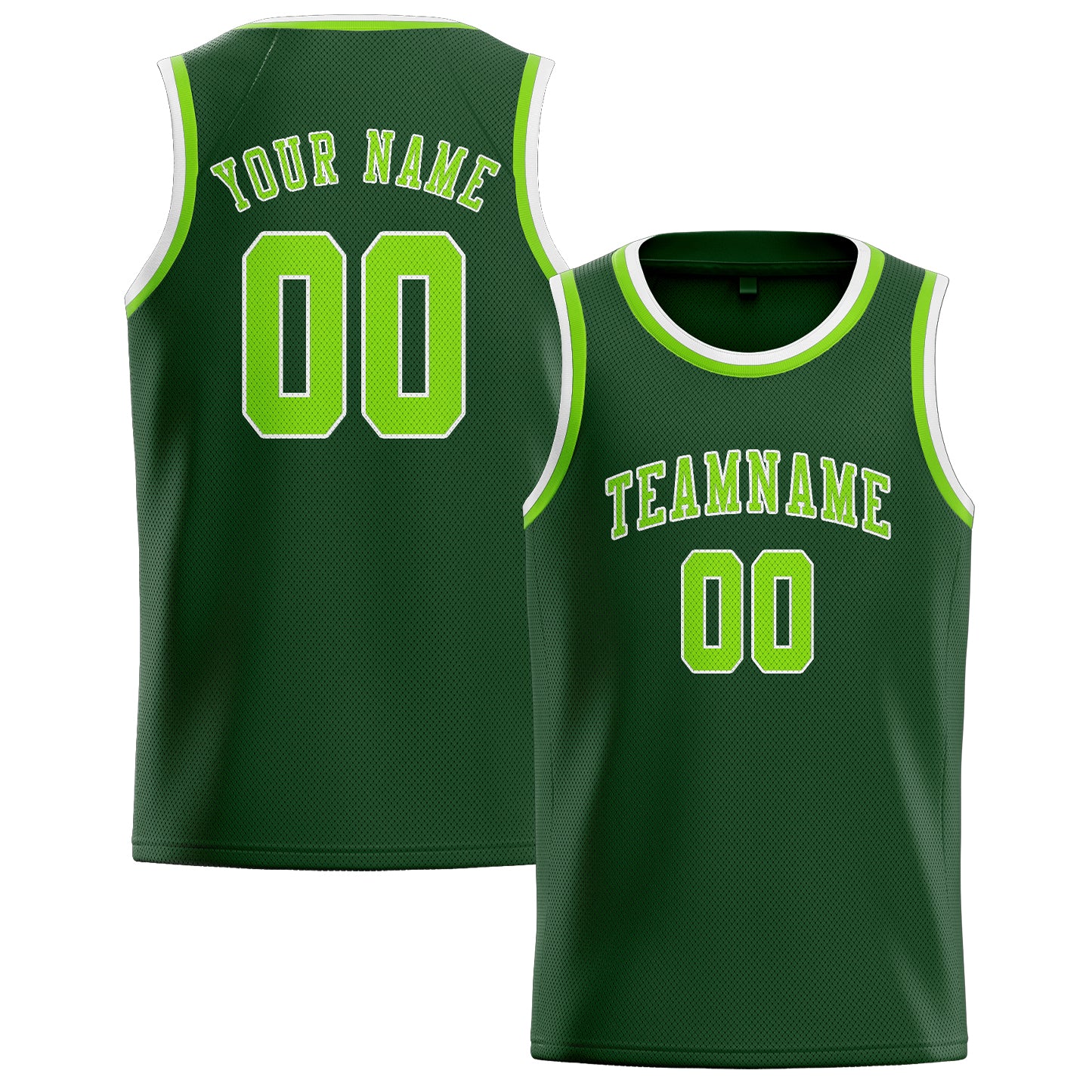 Custom Dark Green Emerald Green Basketball Jersey