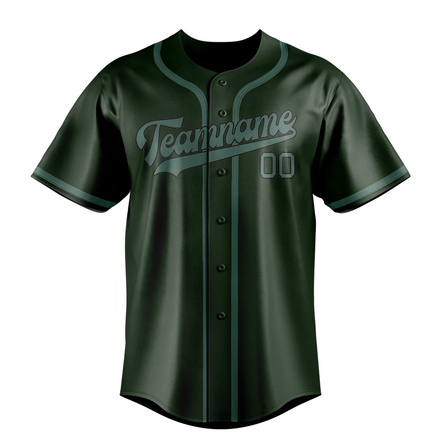 Custom Dark Green Blue Green Baseball Jersey