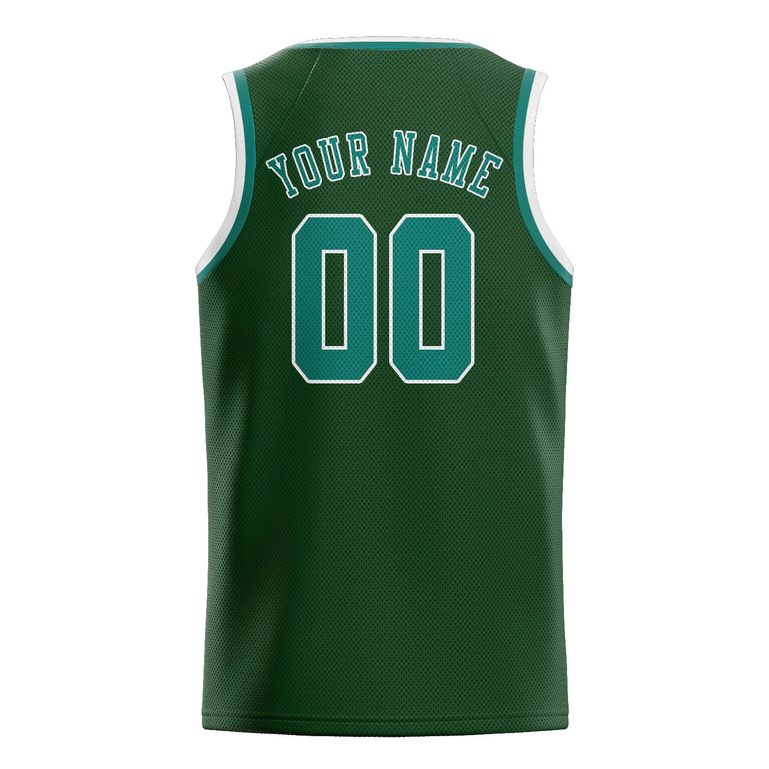 Custom Dark Green Blue Green Basketball Jersey