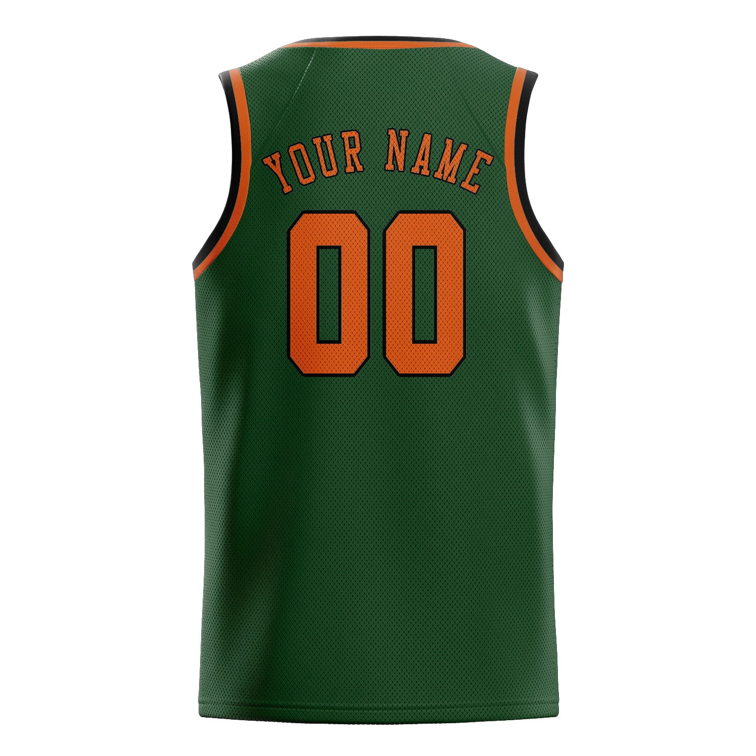 Custom Dark Green Orange Basketball Jersey