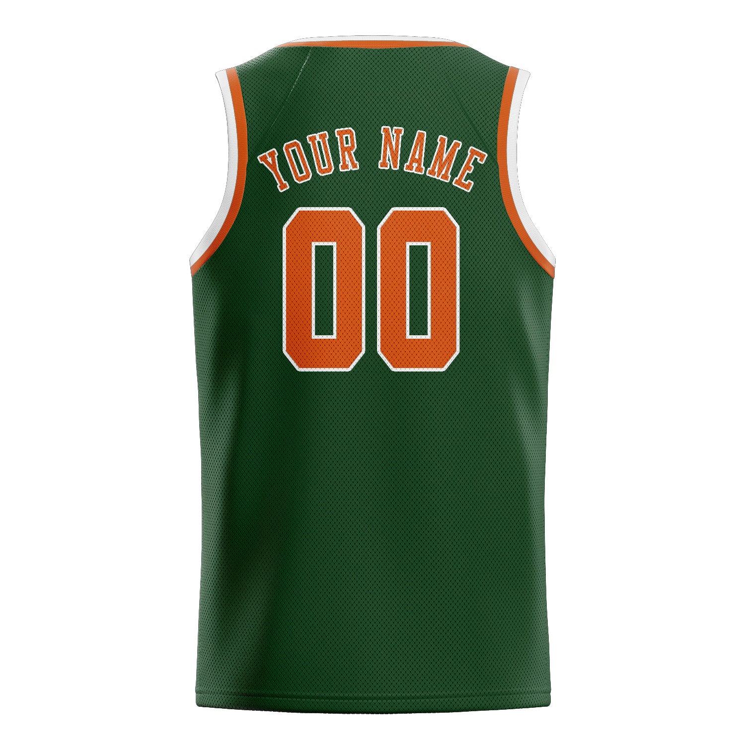 Custom Dark Green Orange Basketball Jersey
