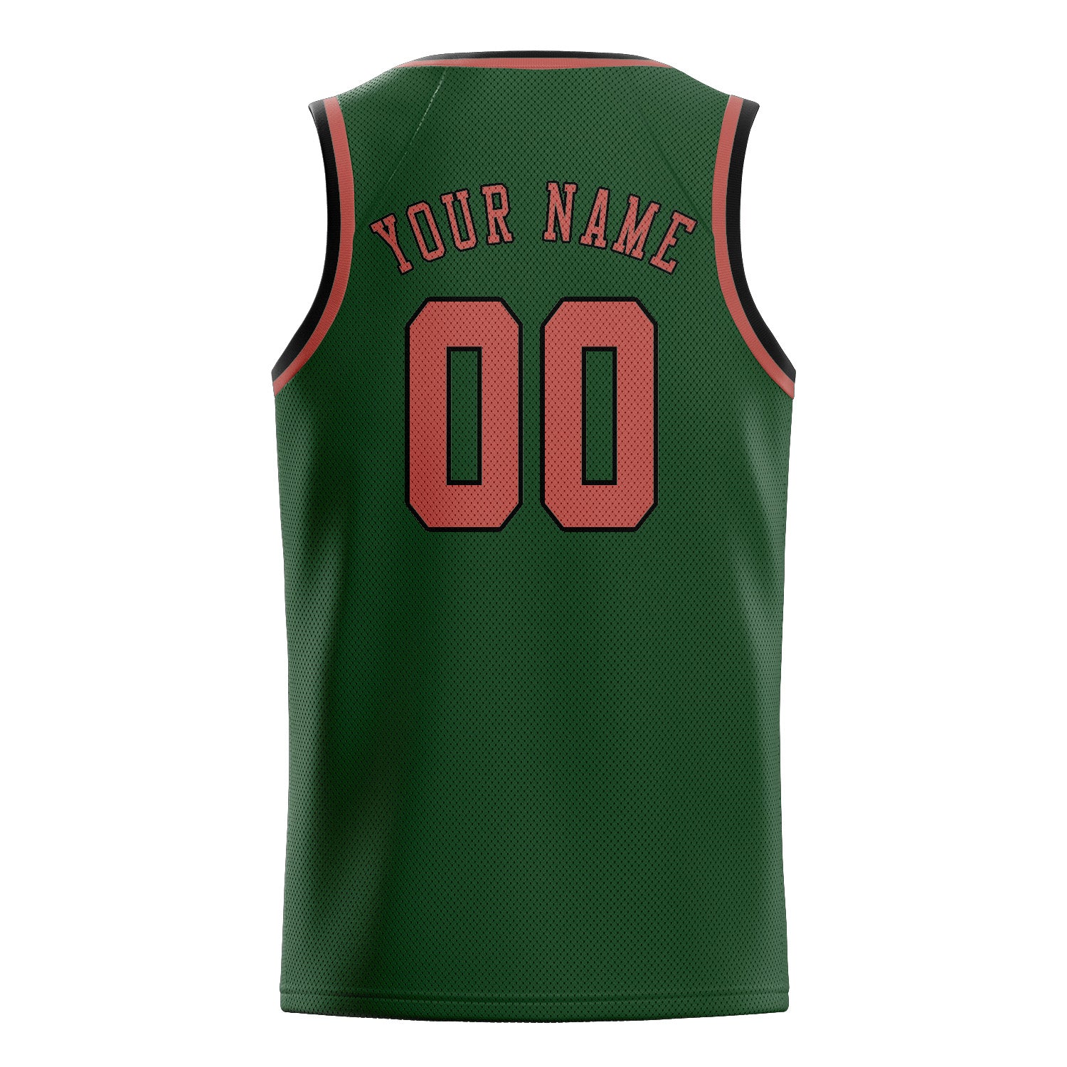 Custom Dark Green Copper Rose Basketball Jersey