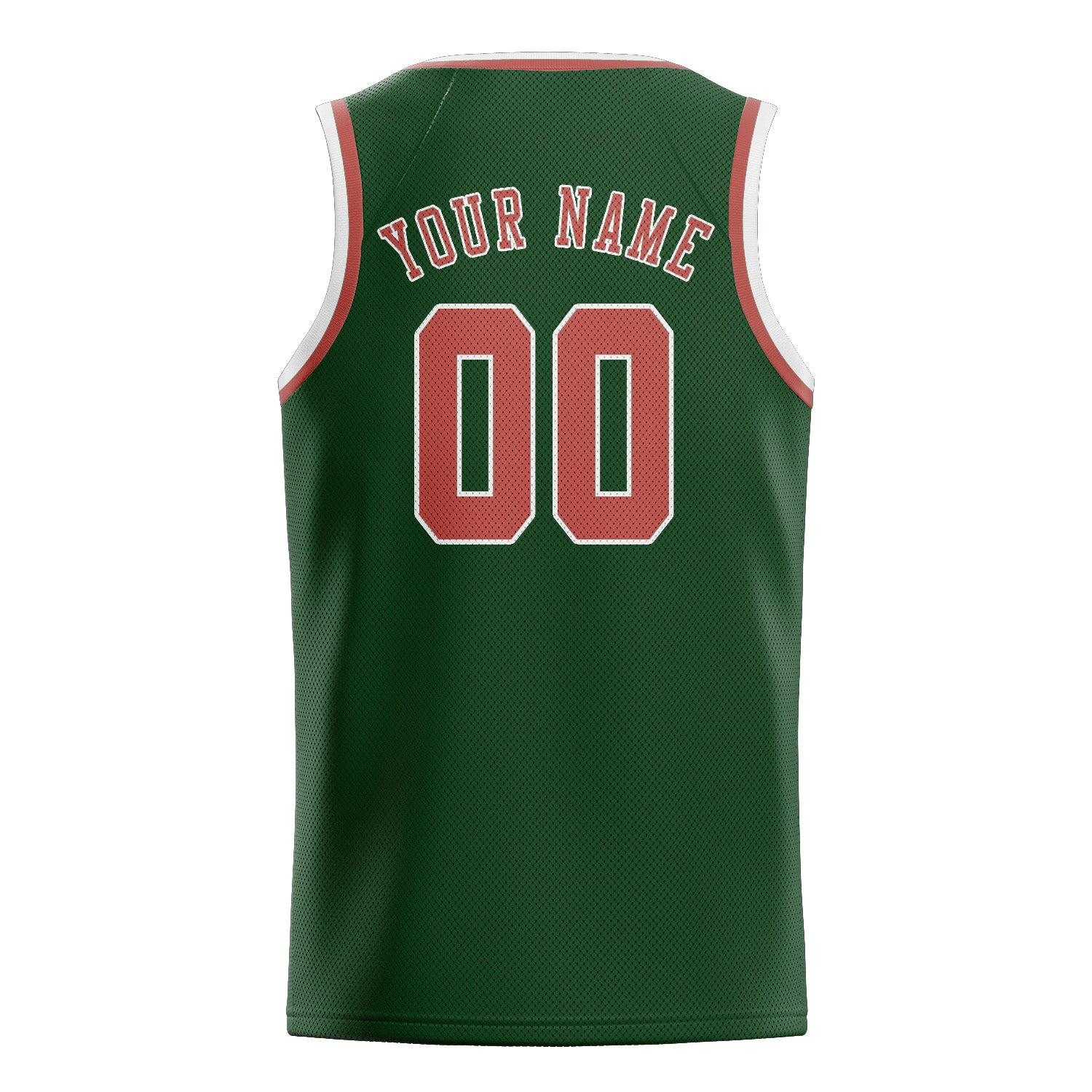 Custom Dark Green Copper Rose Basketball Jersey