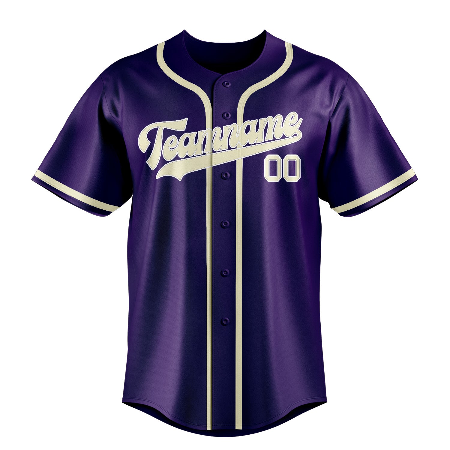 Custom Purple Cream Baseball Jersey