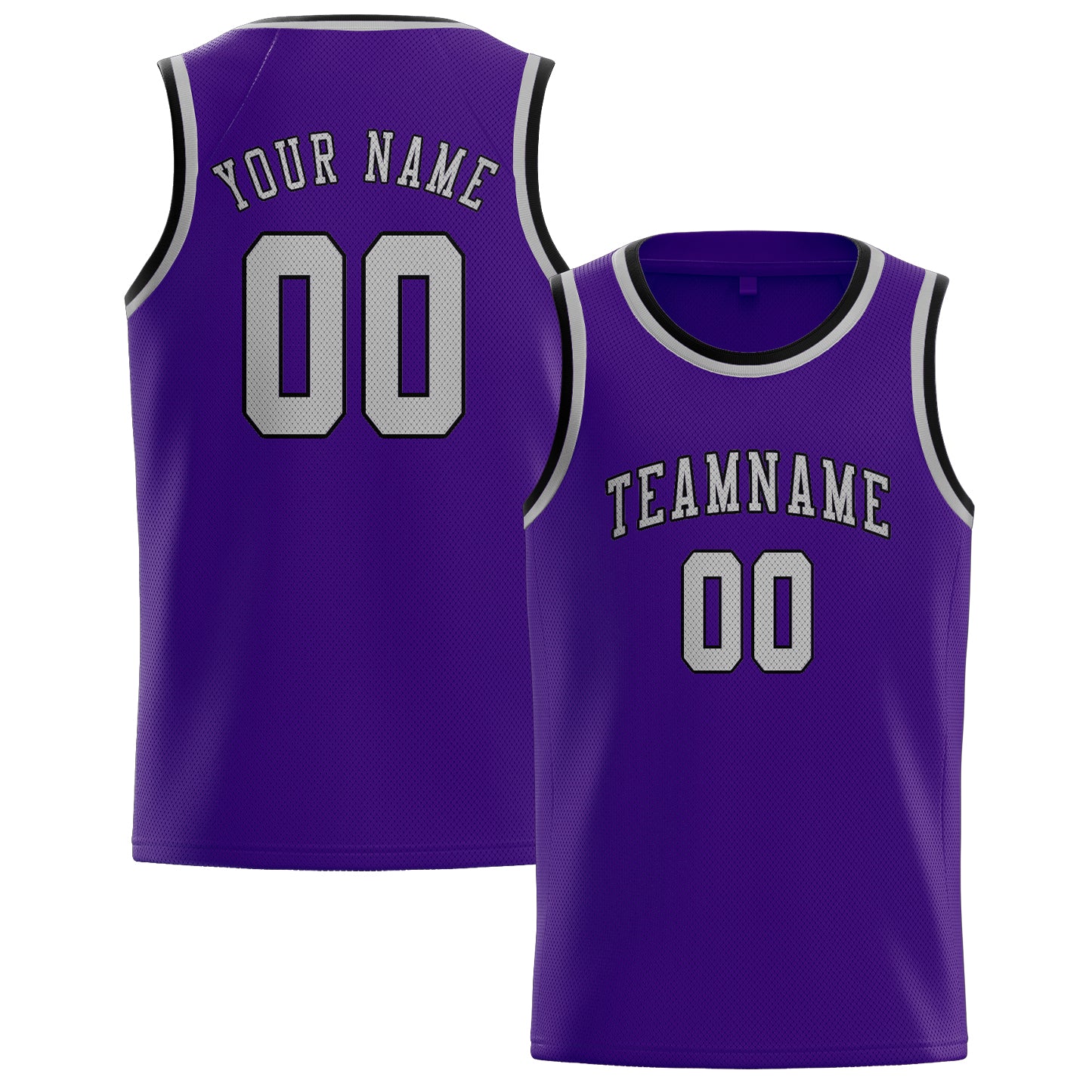 Custom Purple Gray Basketball Jersey