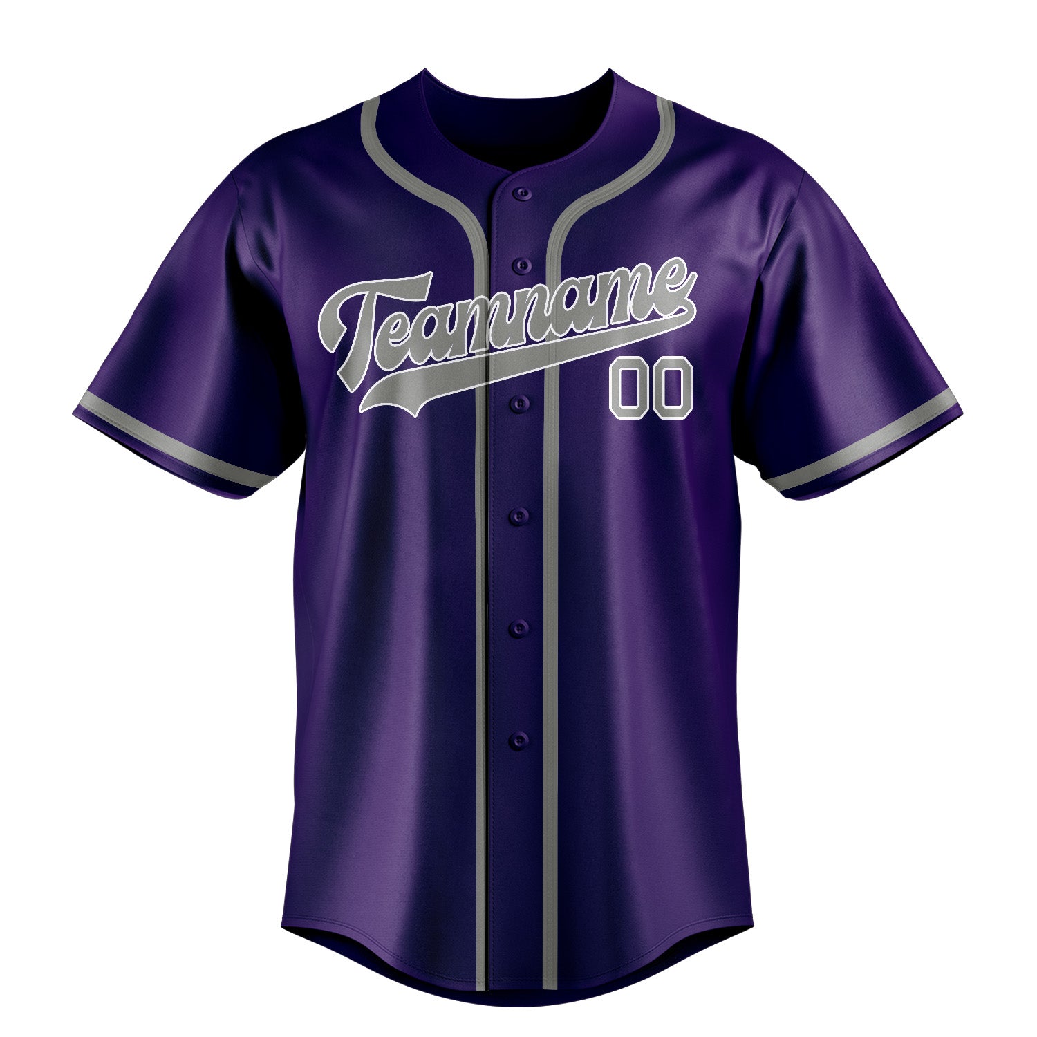 Custom Purple Gray Baseball Jersey