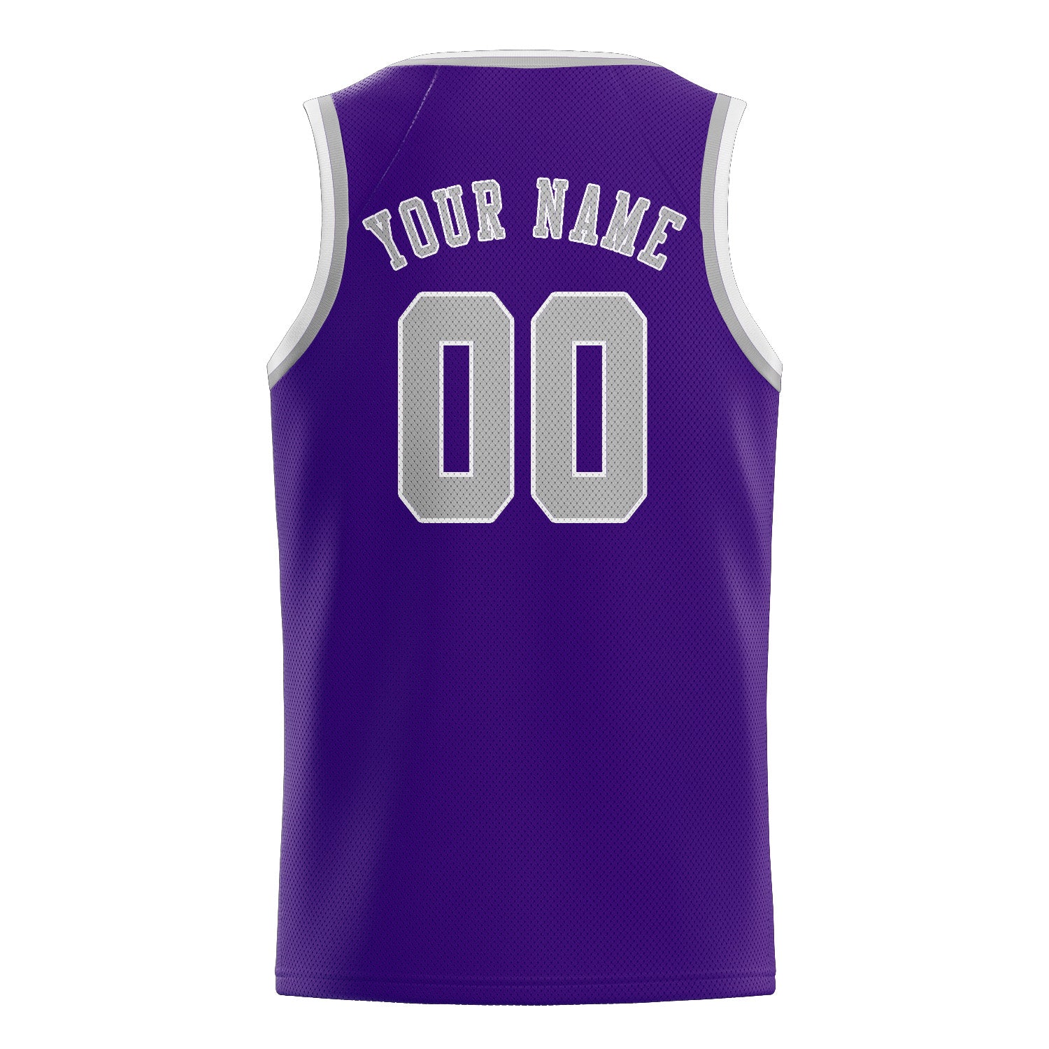 Custom Purple Gray Basketball Jersey
