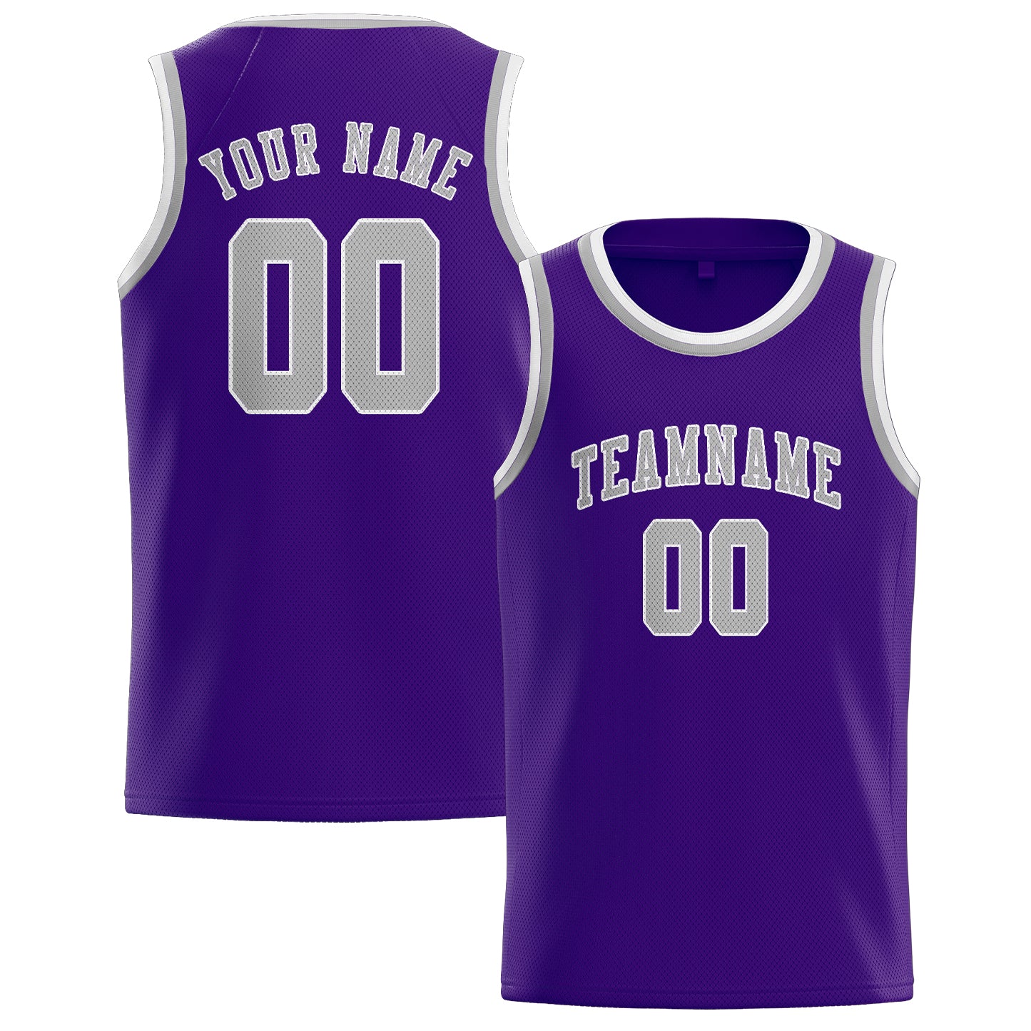 Custom Purple Gray Basketball Jersey