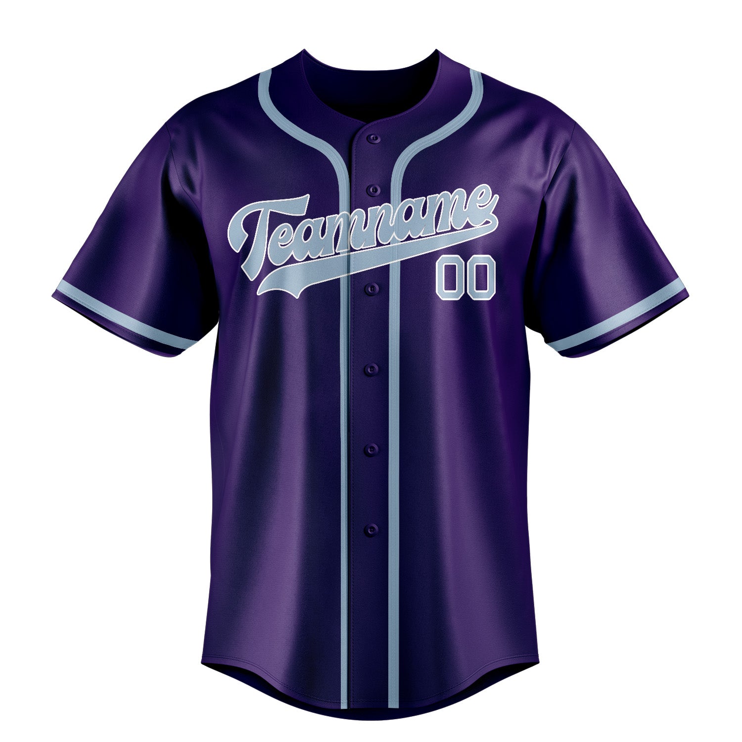 Custom Purple Light Blue Baseball Jersey