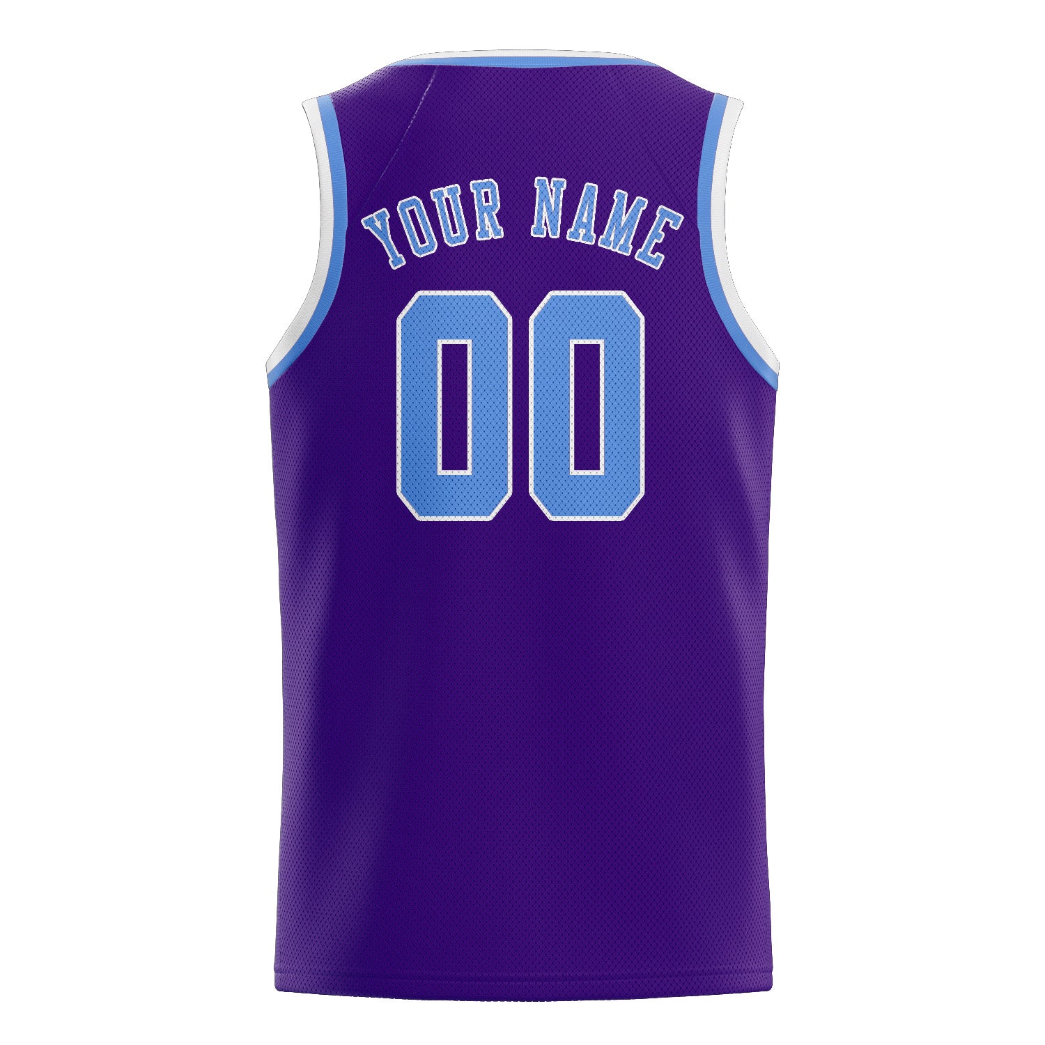 Custom Purple Light Blue Basketball Jersey