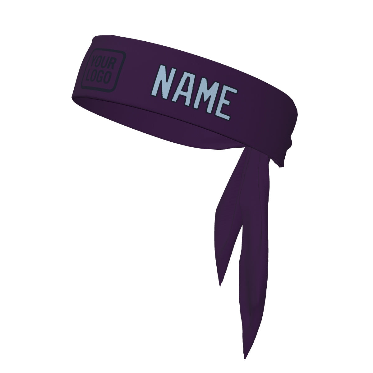 Custom Purple Light Blue Headband