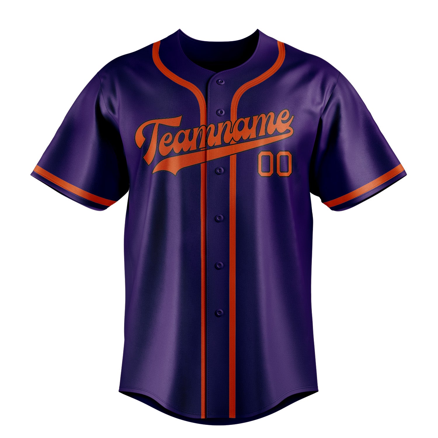 Custom Purple Orange Red Baseball Jersey