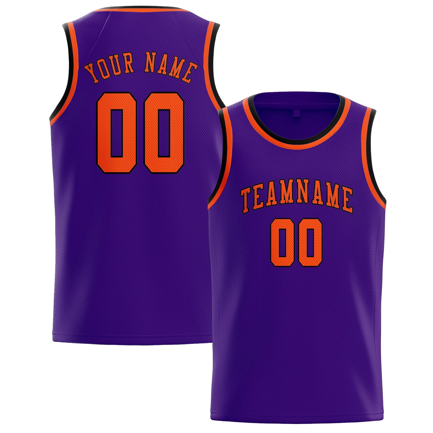 Custom Purple Orange Red Basketball Jersey