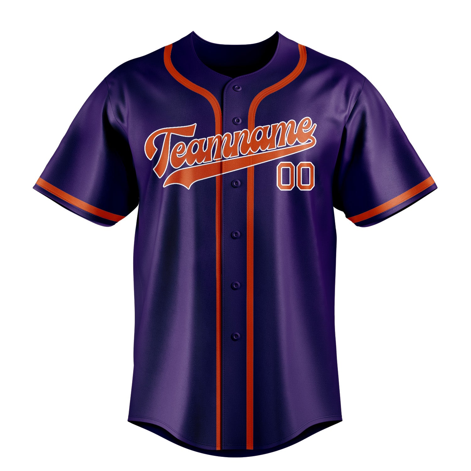 Custom Purple Orange Red Baseball Jersey