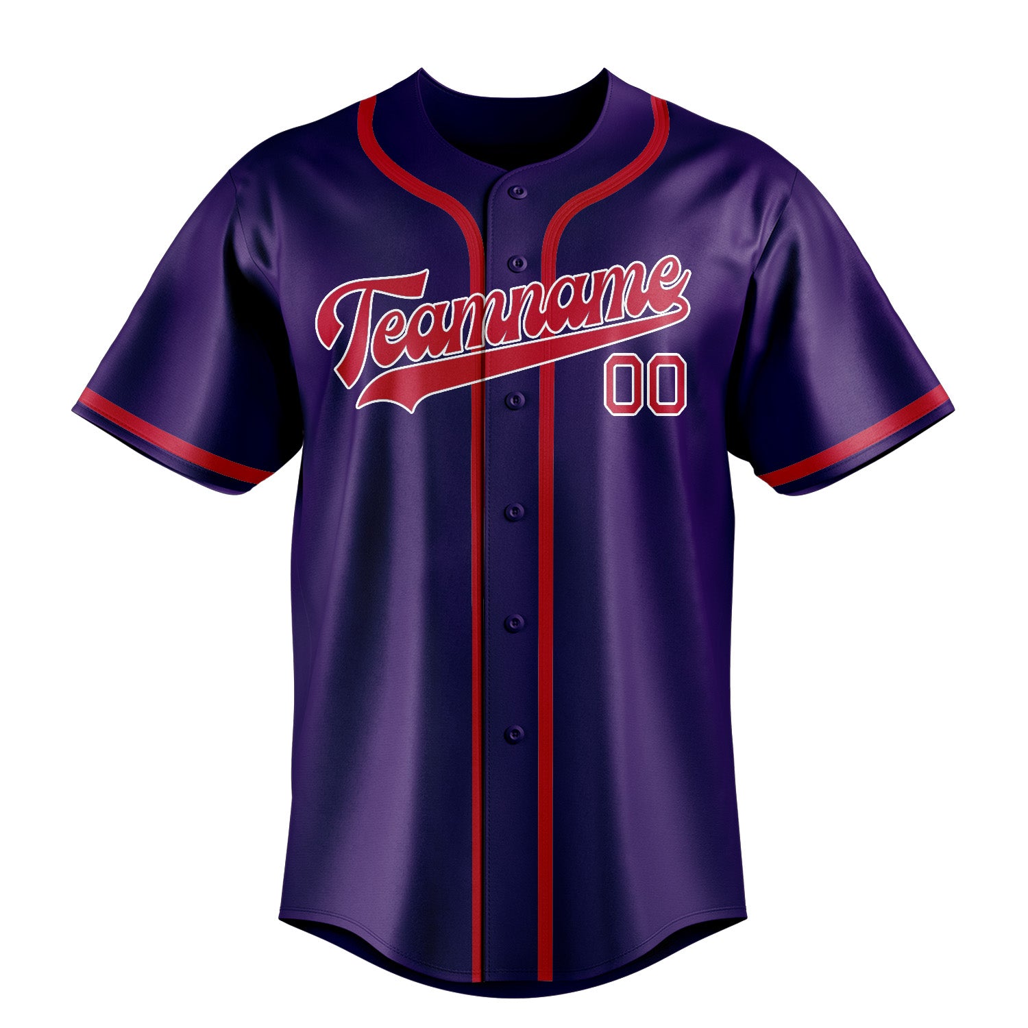 Custom Purple Red Baseball Jersey