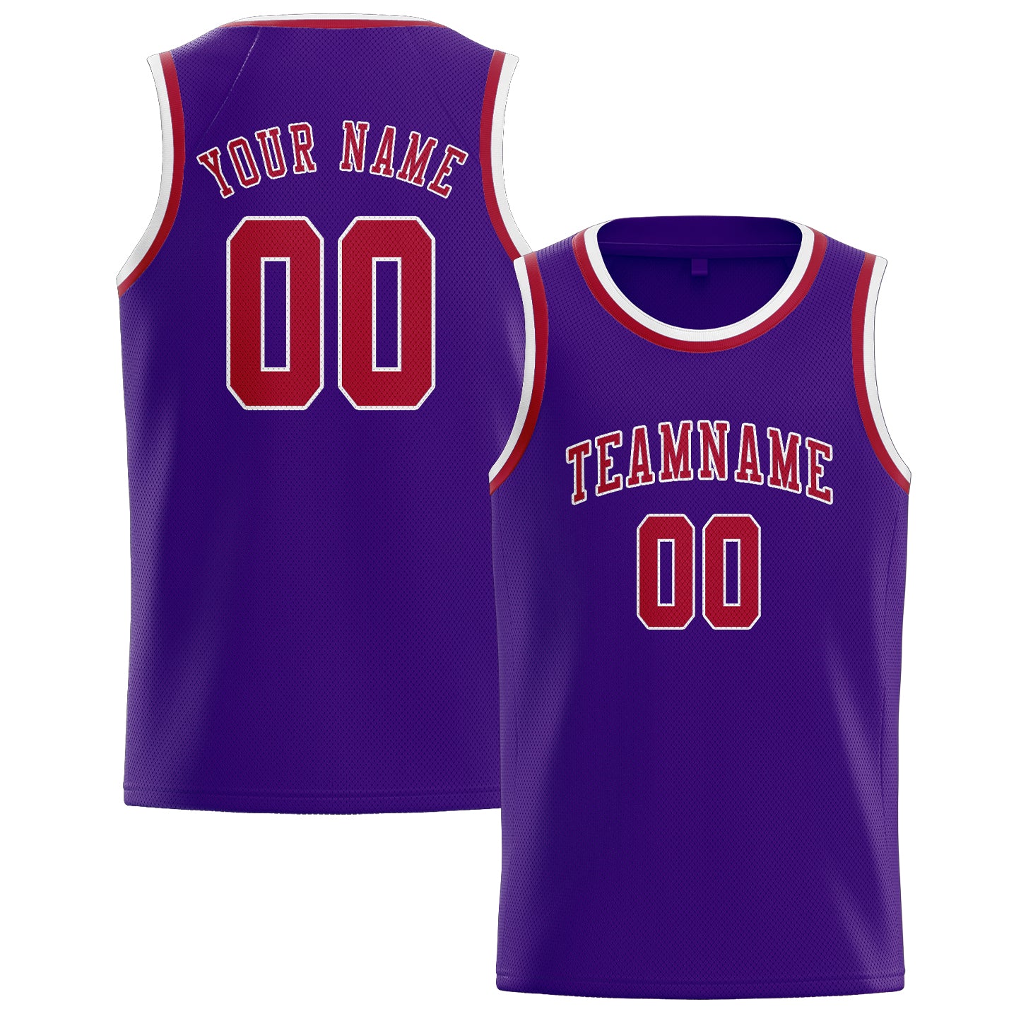 Custom Purple Red Basketball Jersey