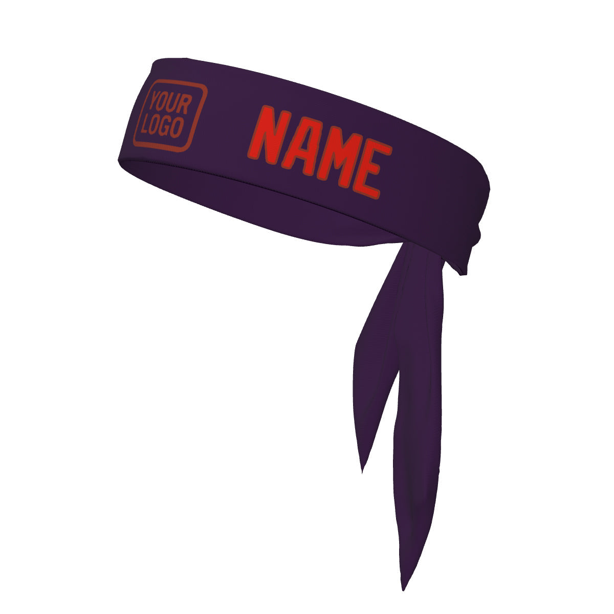Custom Purple Orange Red Headband