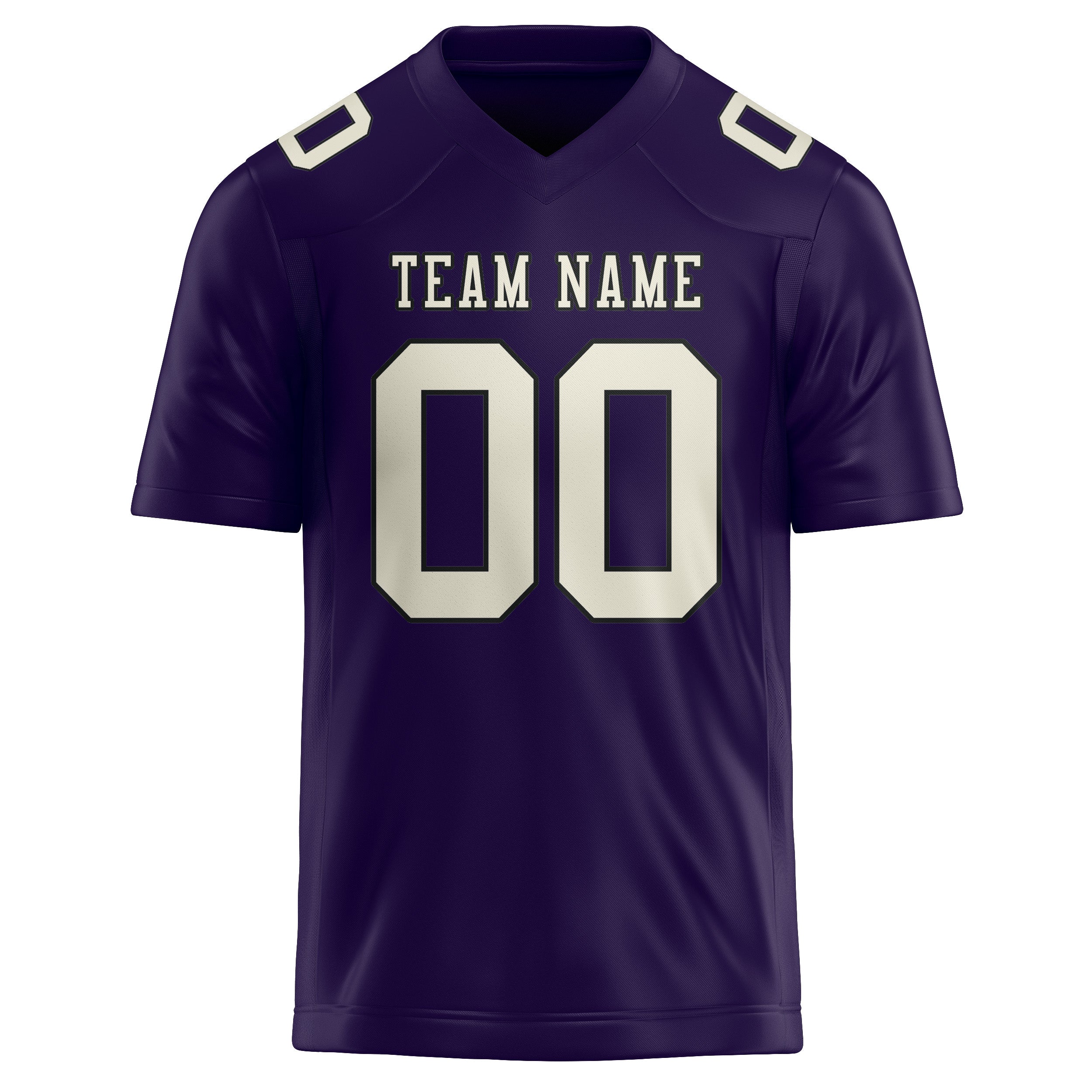 Custom Purple Cream Football Jersey