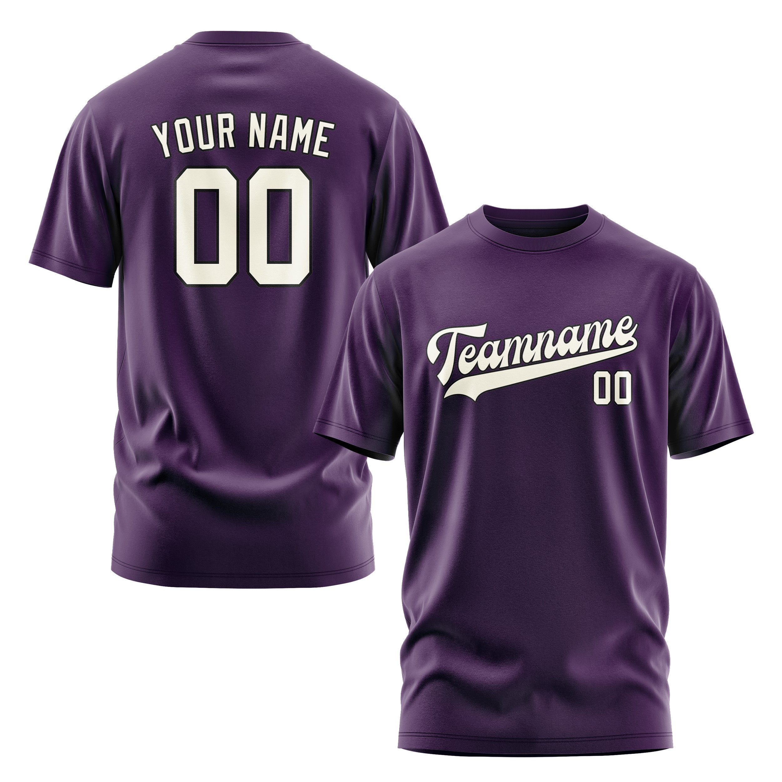 Custom Purple Cream T-Shirt