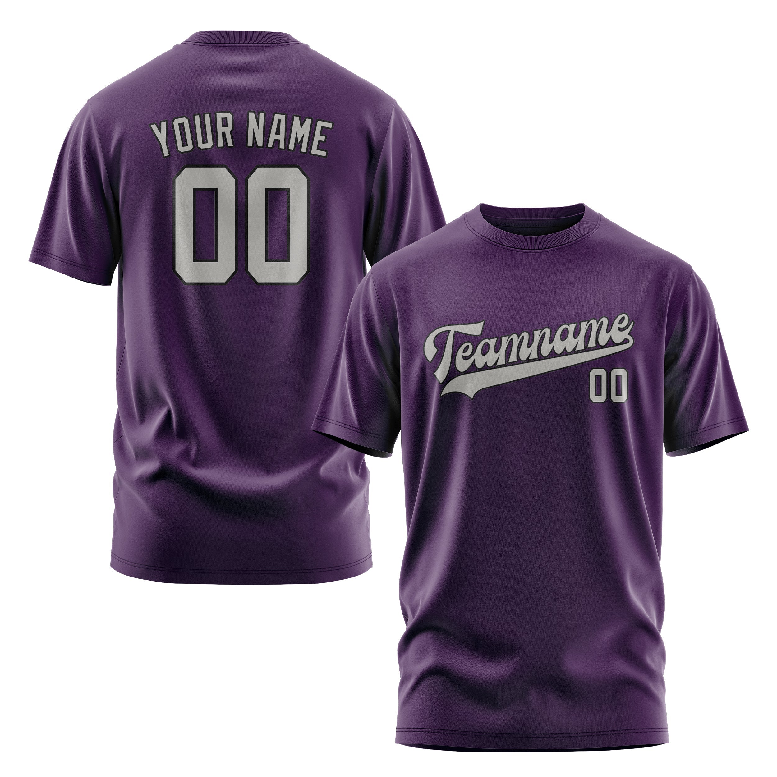 Custom Purple Gray T-Shirt