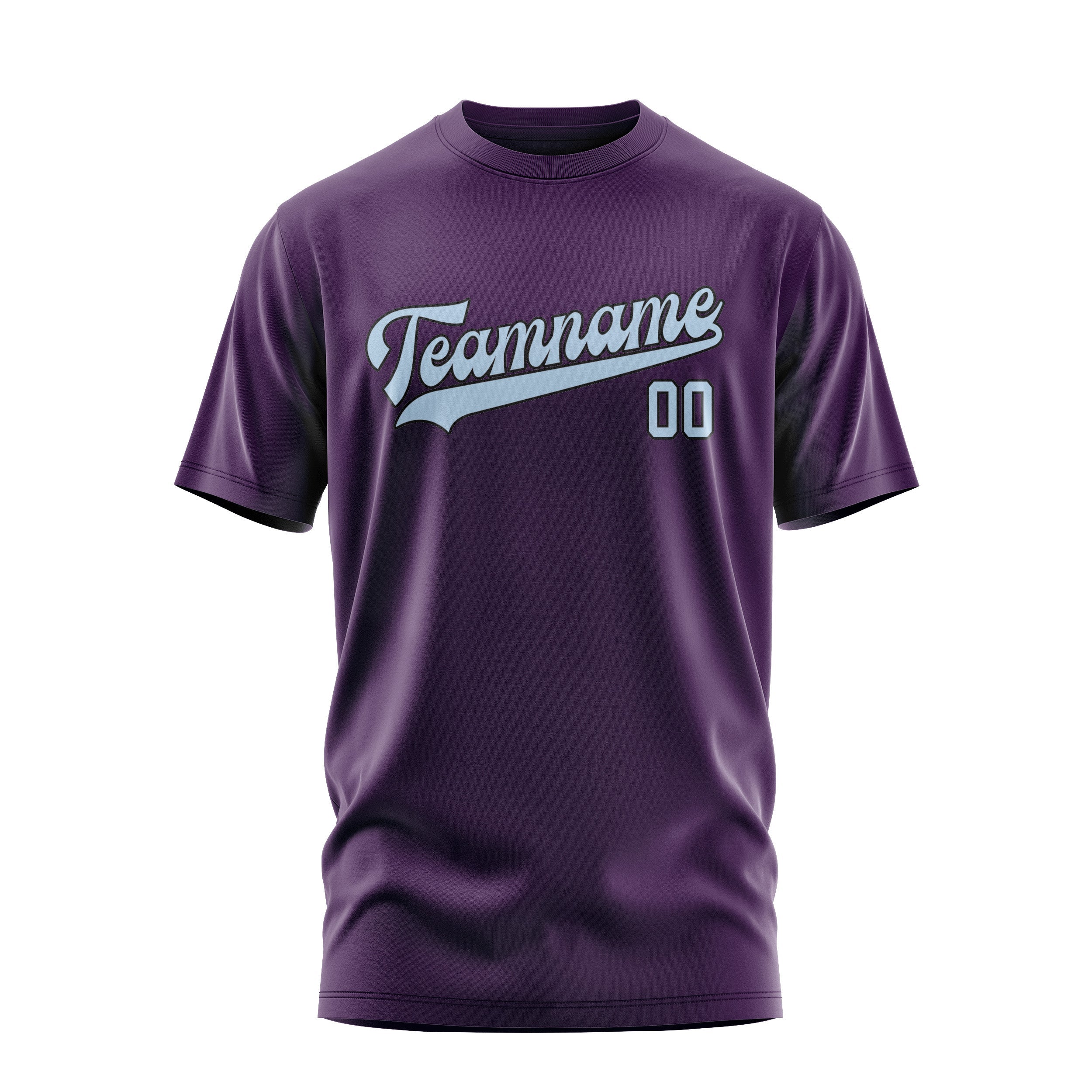 Custom Purple Light Blue T-Shirt