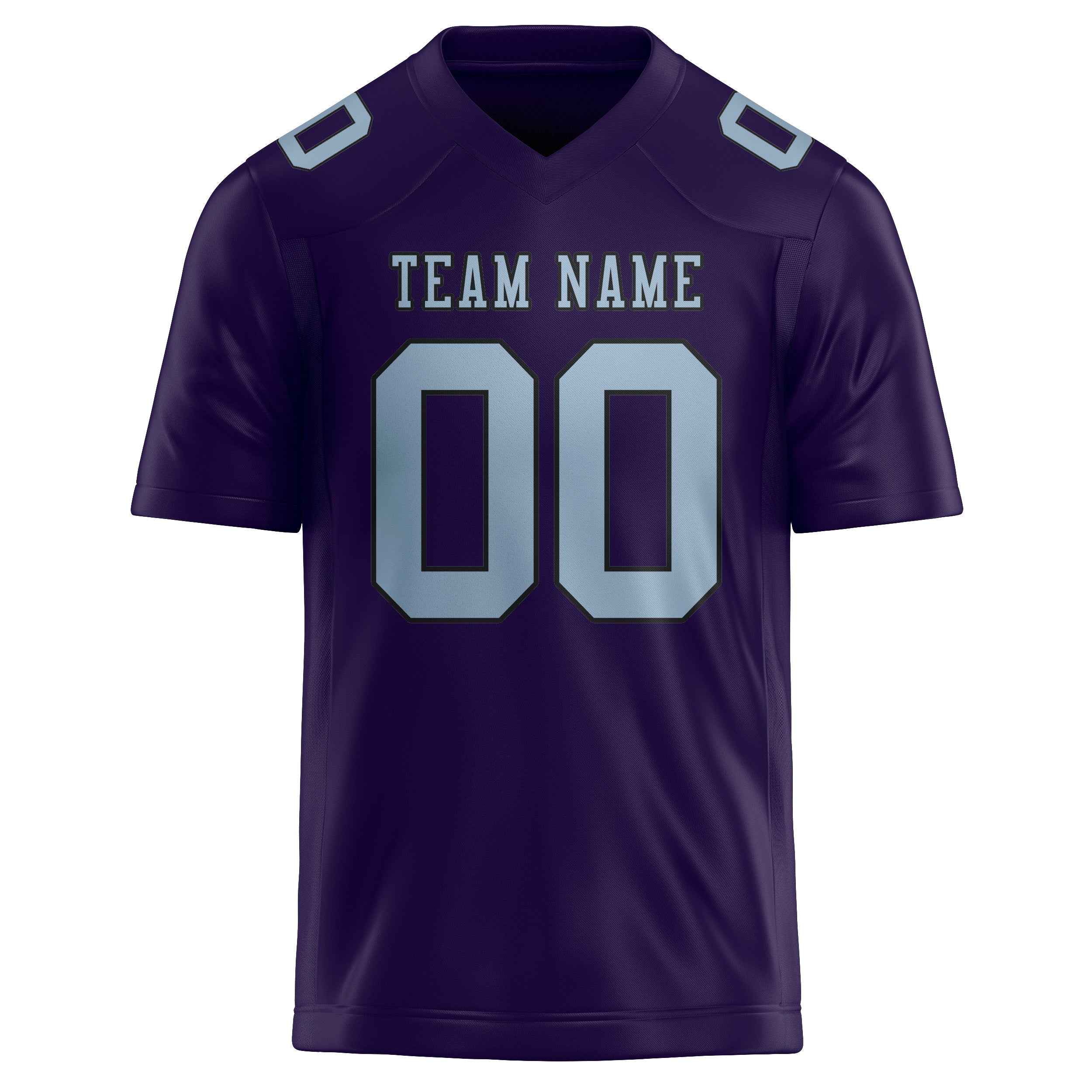 Custom Purple Light Blue Football Jersey