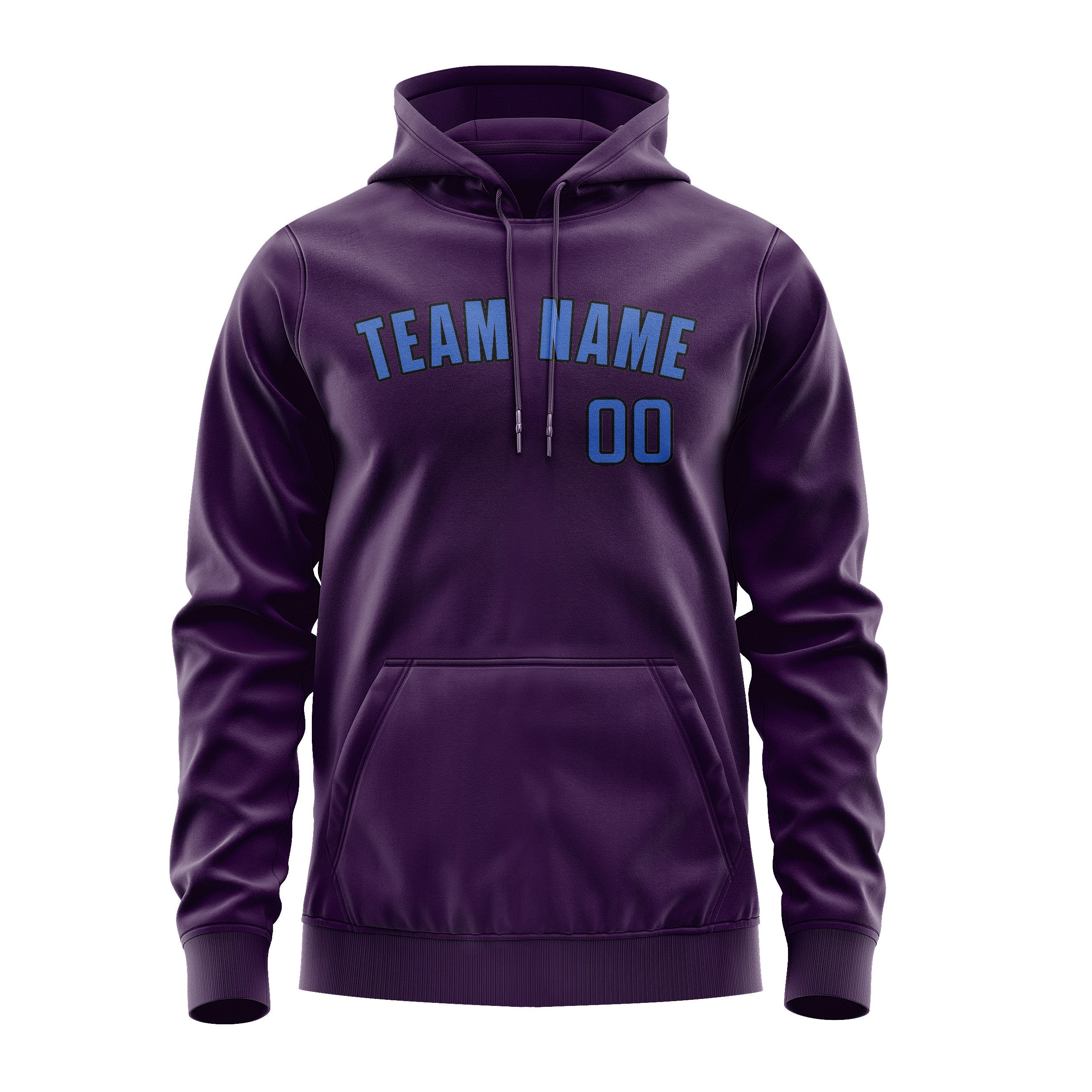 Custom Purple Sky Blue Hoodie