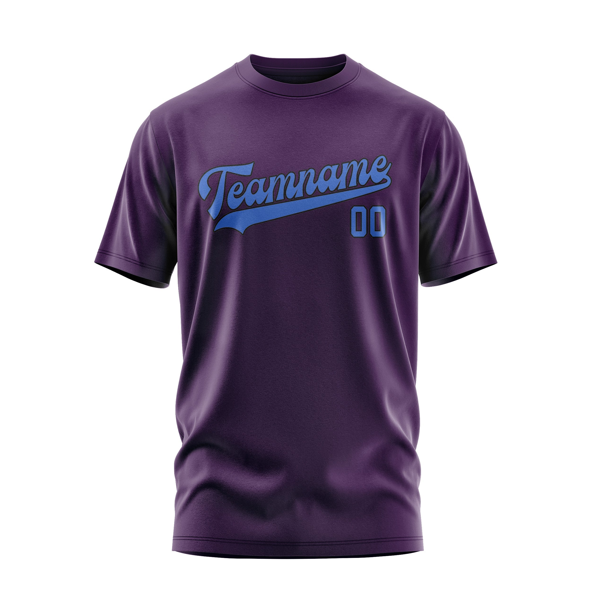 Custom Purple Sky Blue T-Shirt