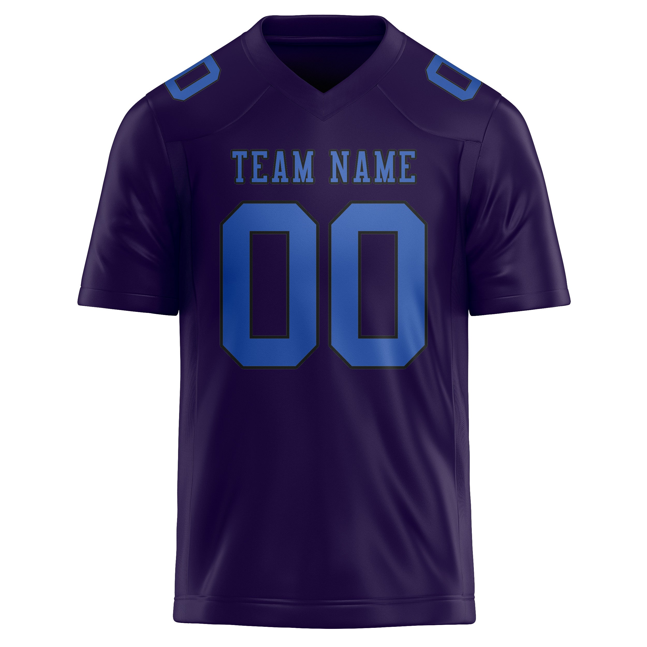 Custom Purple Sky Blue Football Jersey