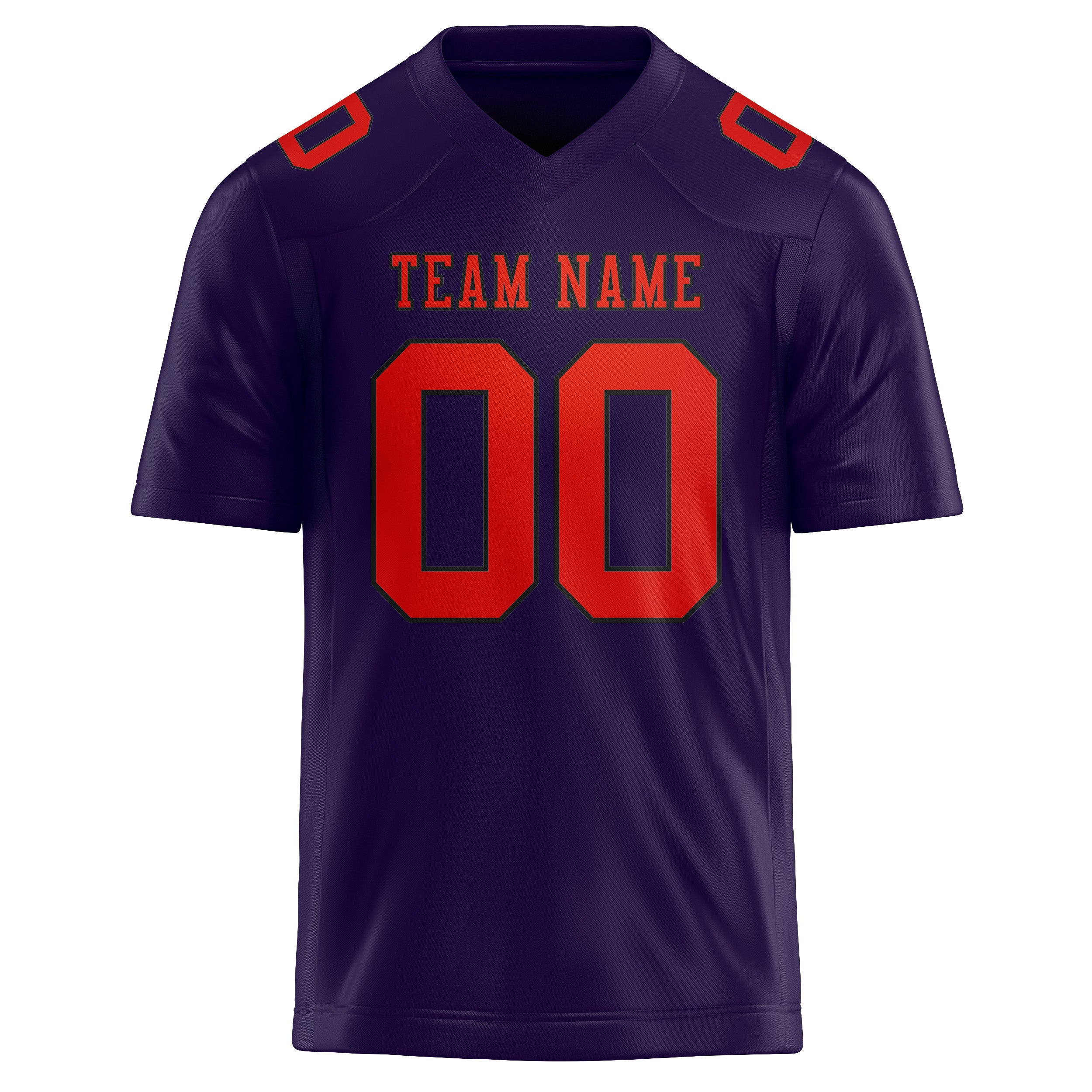 Custom Purple Orange Red Football Jersey