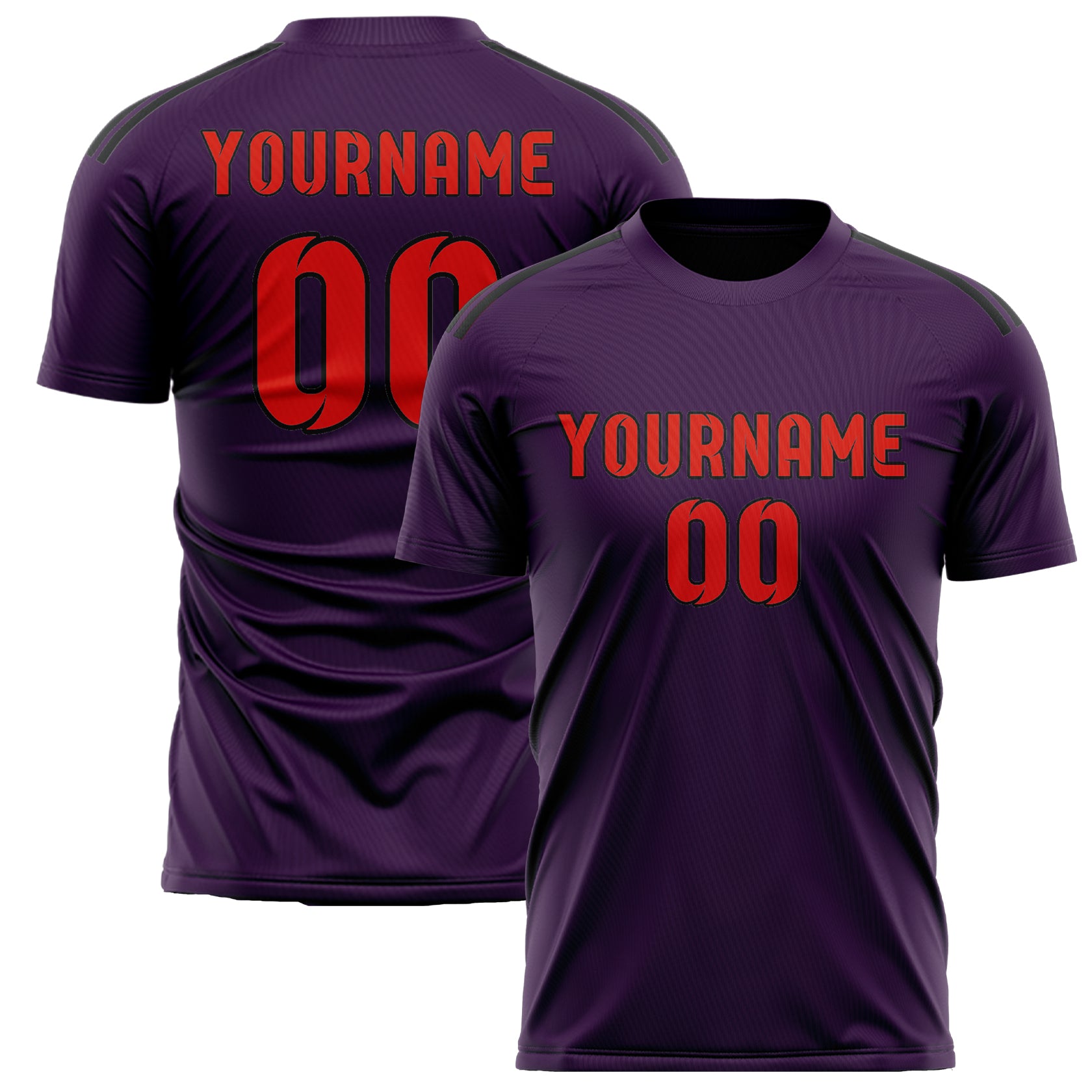 Custom Purple Orange Red Soccer Jersey