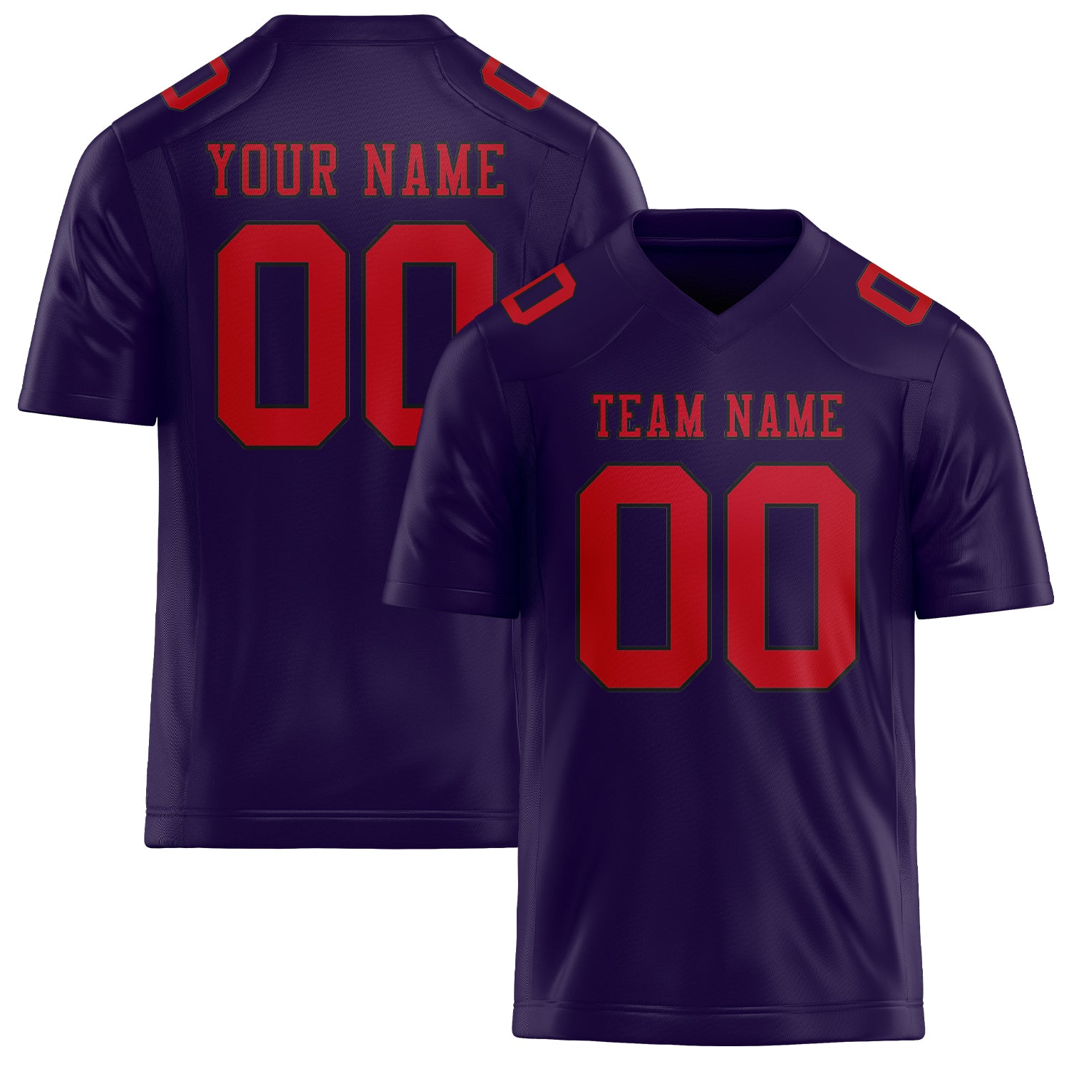 Custom Purple Red Football Jersey