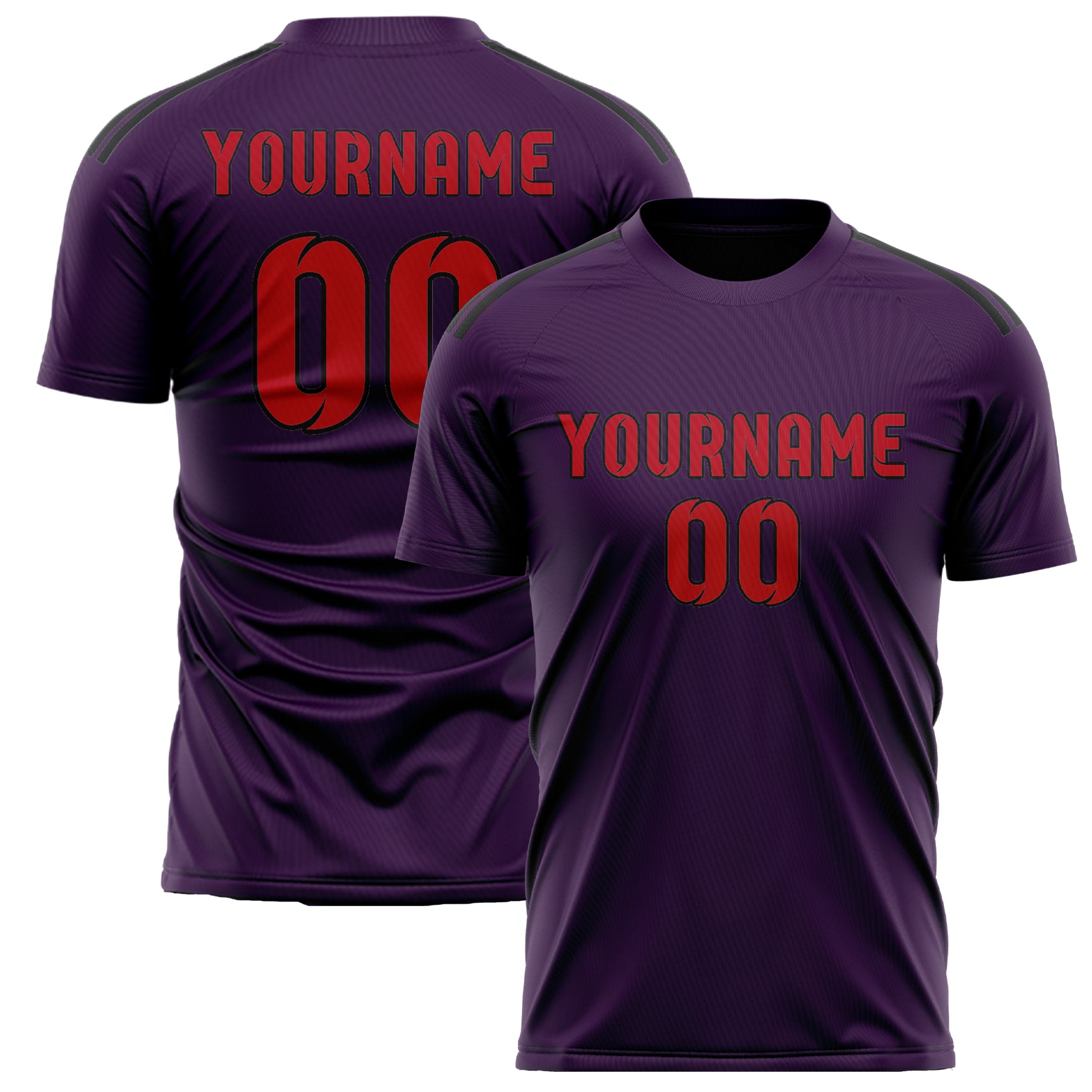 Custom Purple Red Soccer Jersey