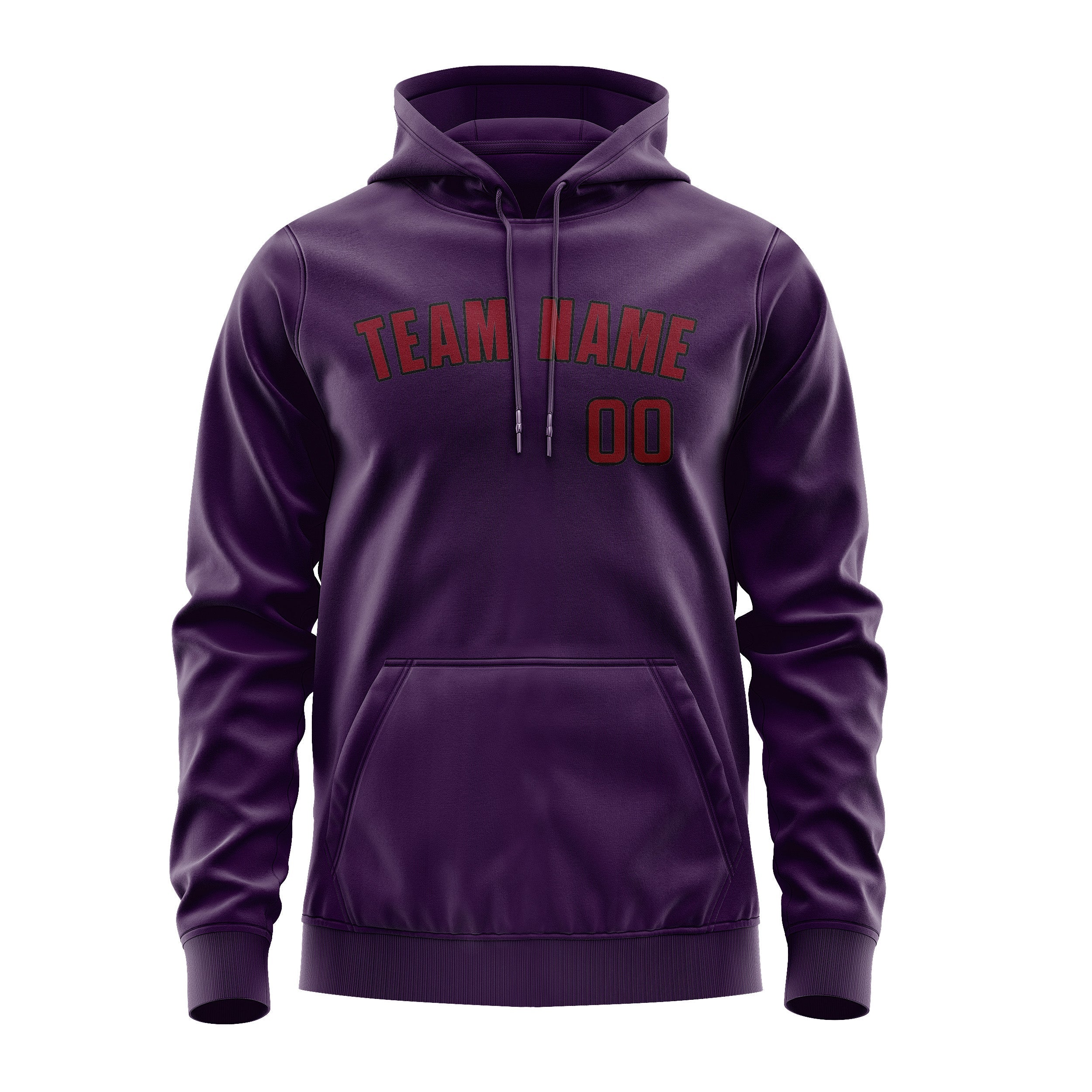 Custom Purple Crimson Red Hoodie