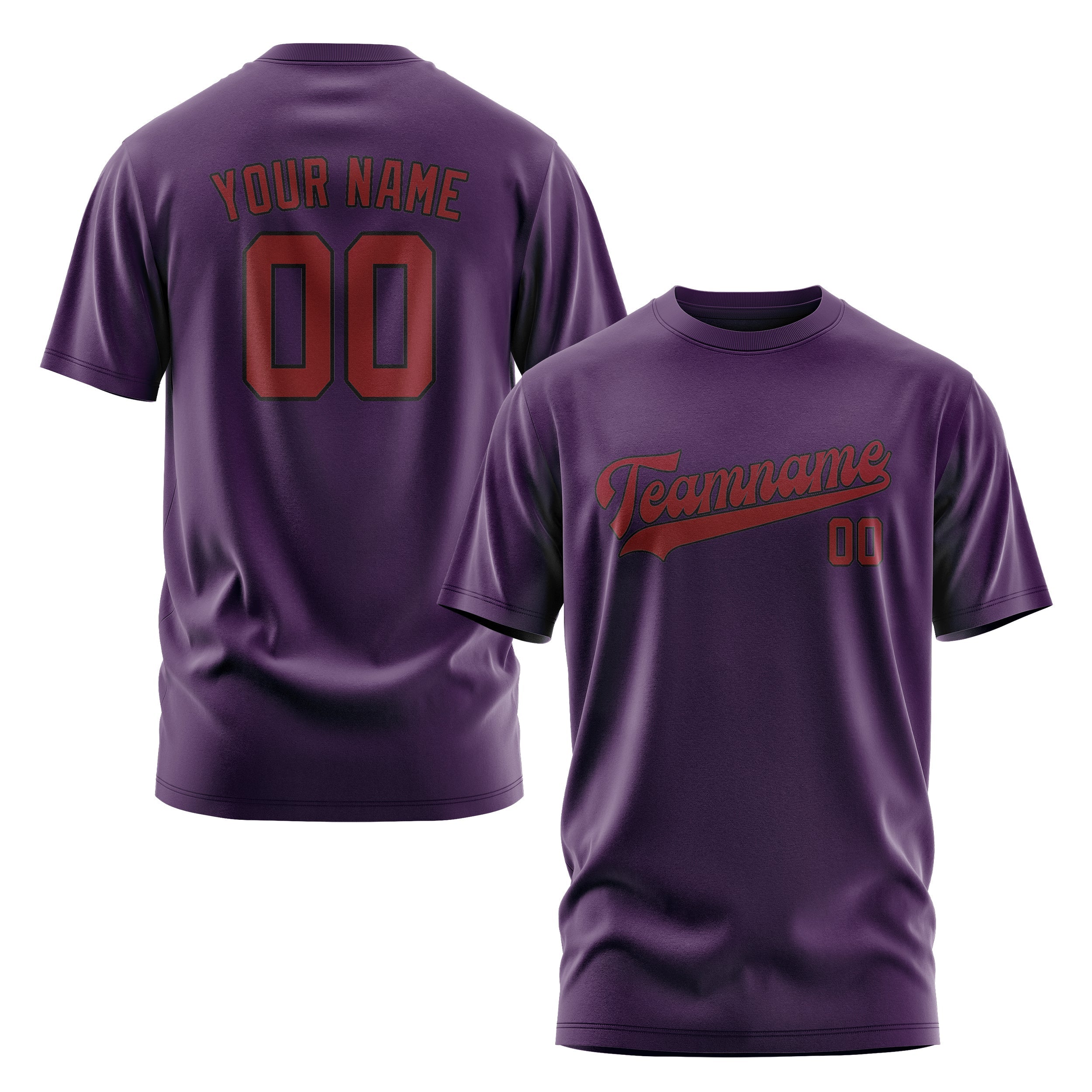 Custom Purple Crimson Red T-Shirt