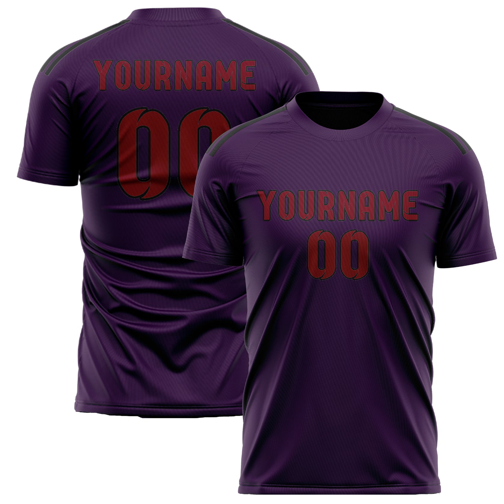 Custom Purple Crimson Red Soccer Jersey