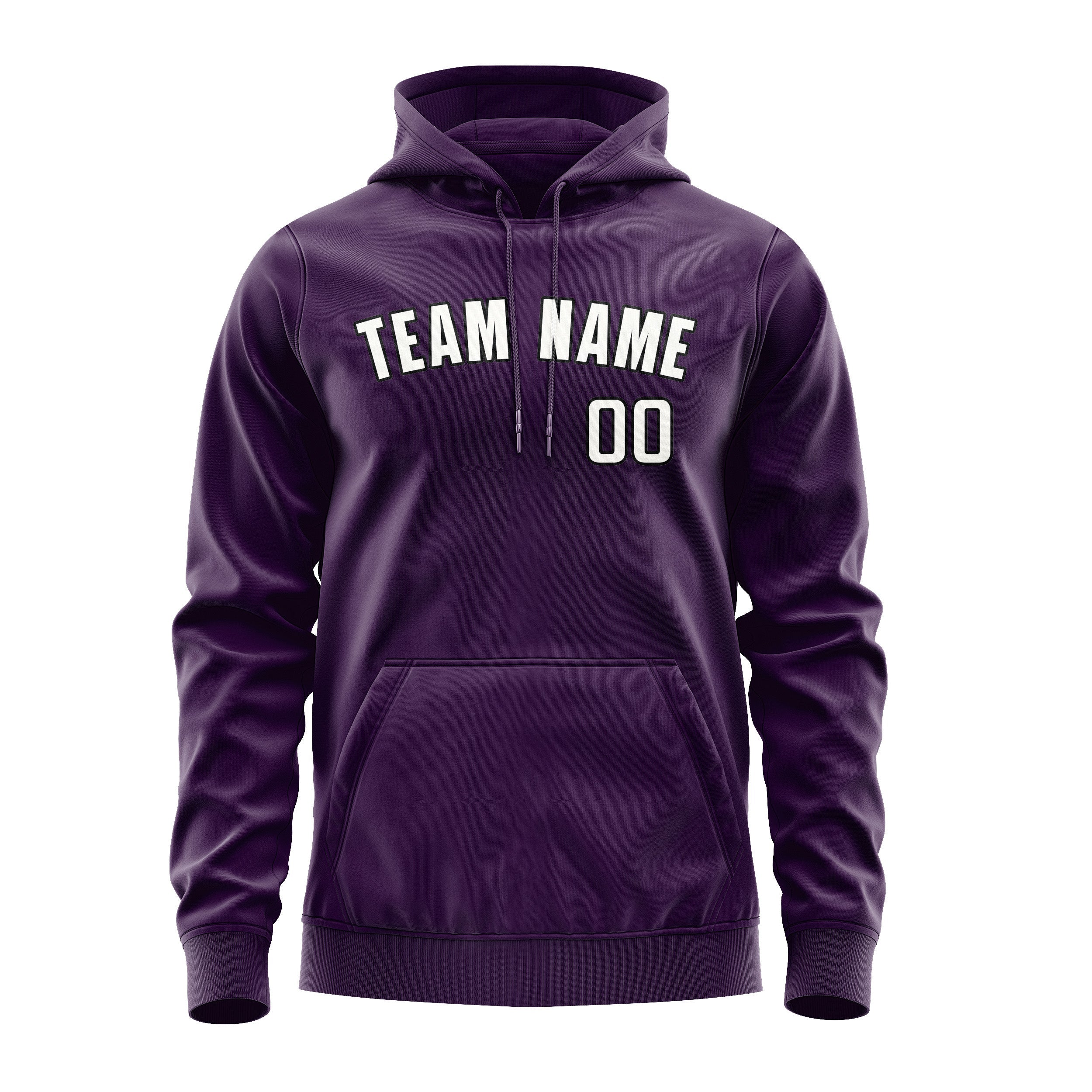 Custom Purple White Hoodie