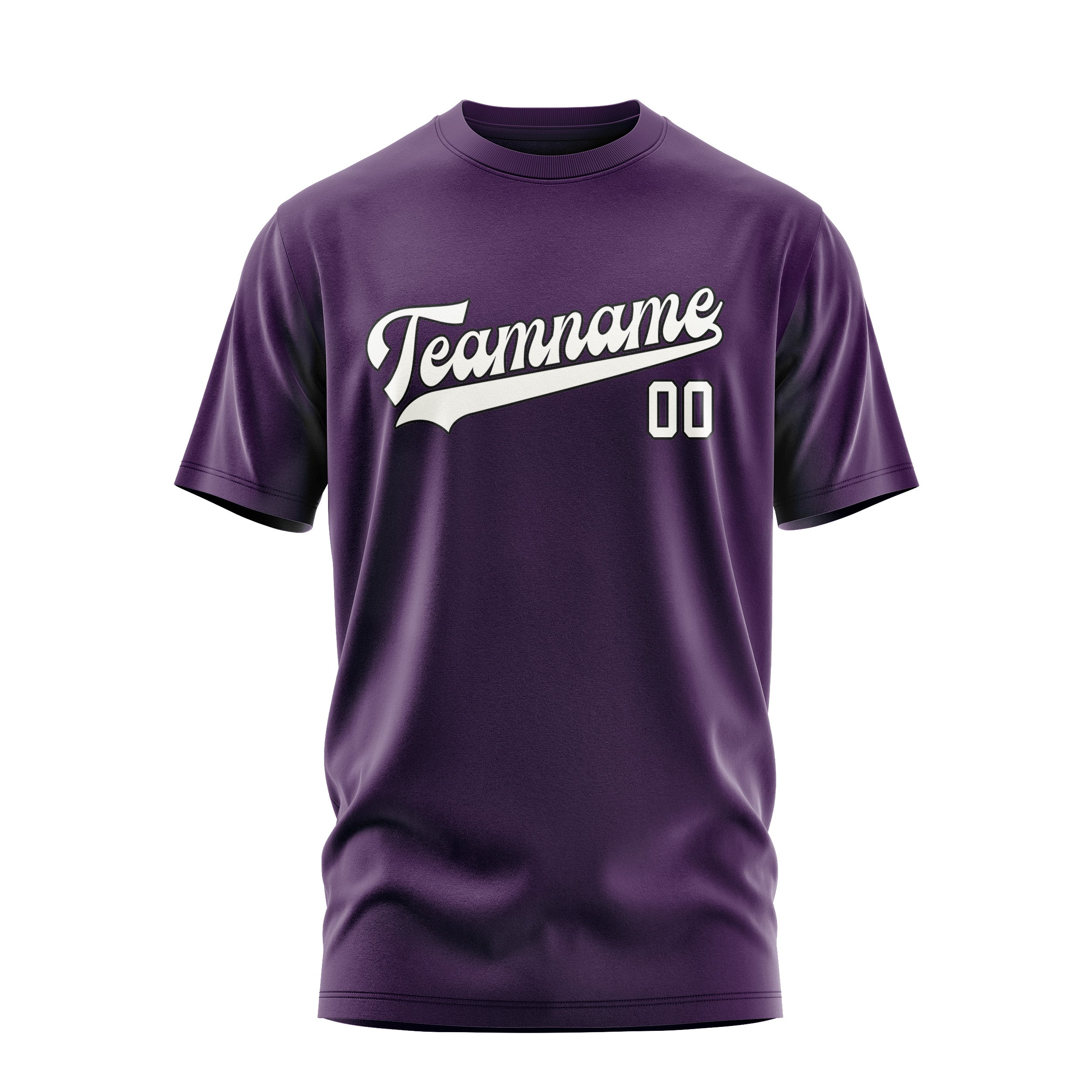 Custom Purple White T-Shirt
