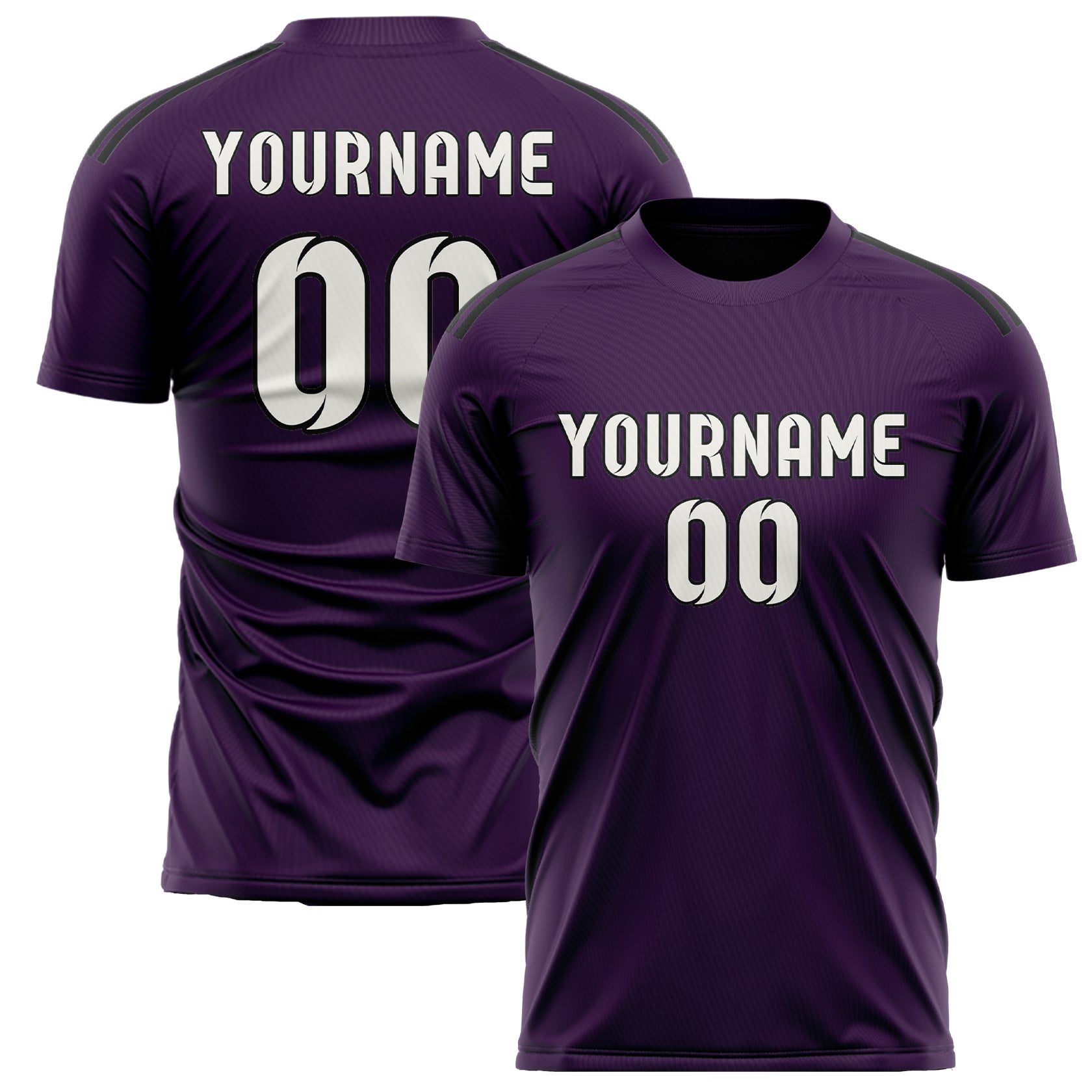 Custom Purple White Soccer Jersey