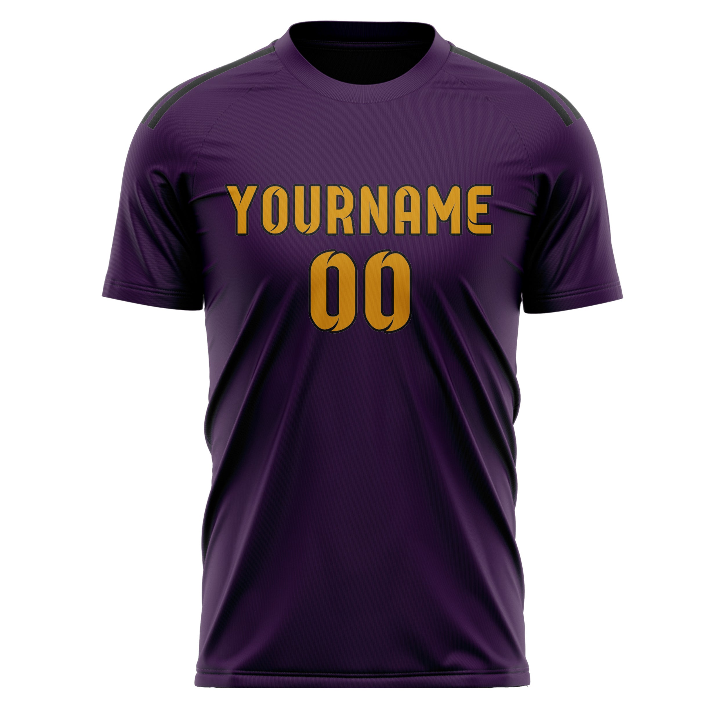 Custom Purple Yellow Soccer Jersey