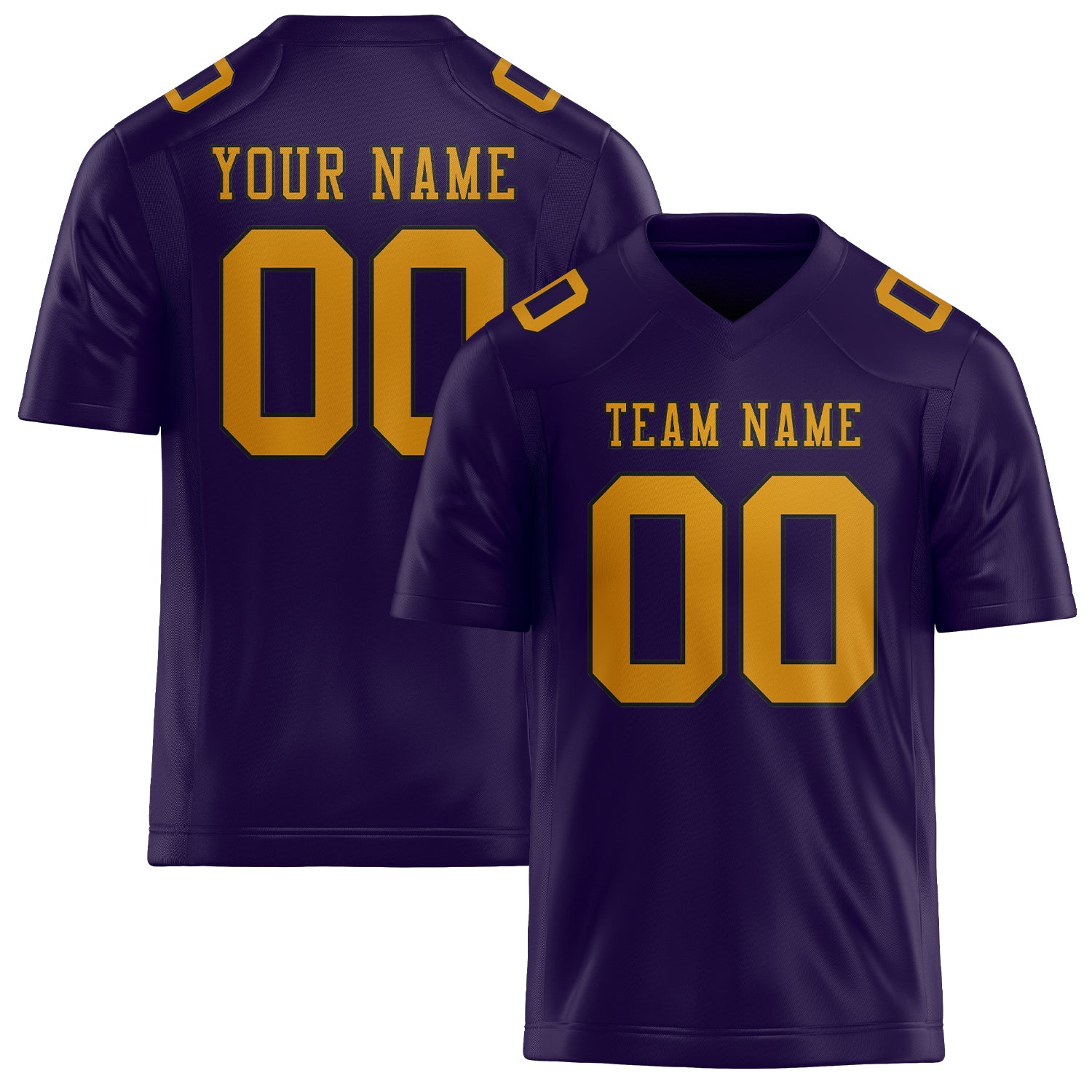 Custom Purple Yellow Football Jersey