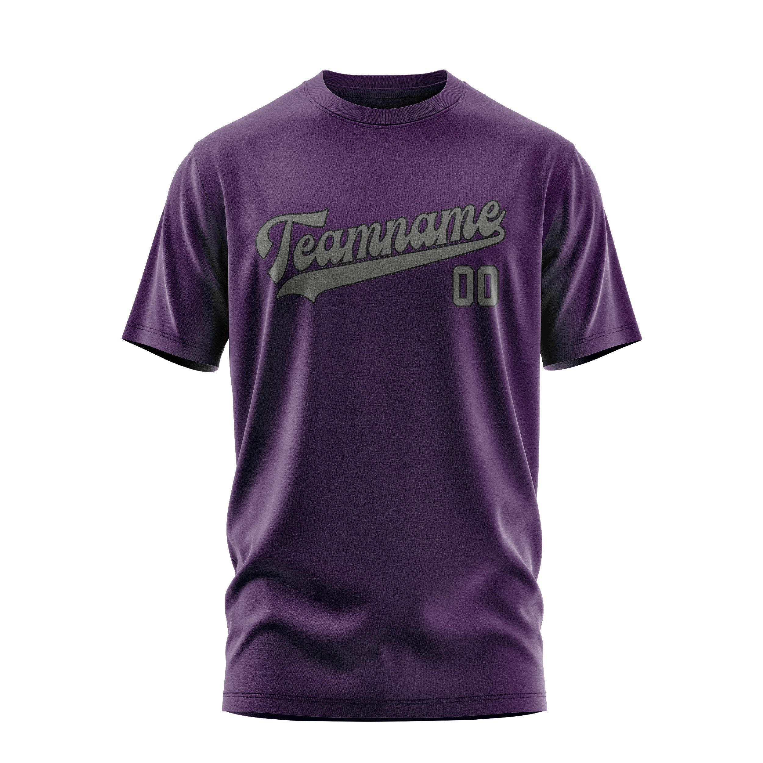 Custom Purple Dark Grey T-Shirt