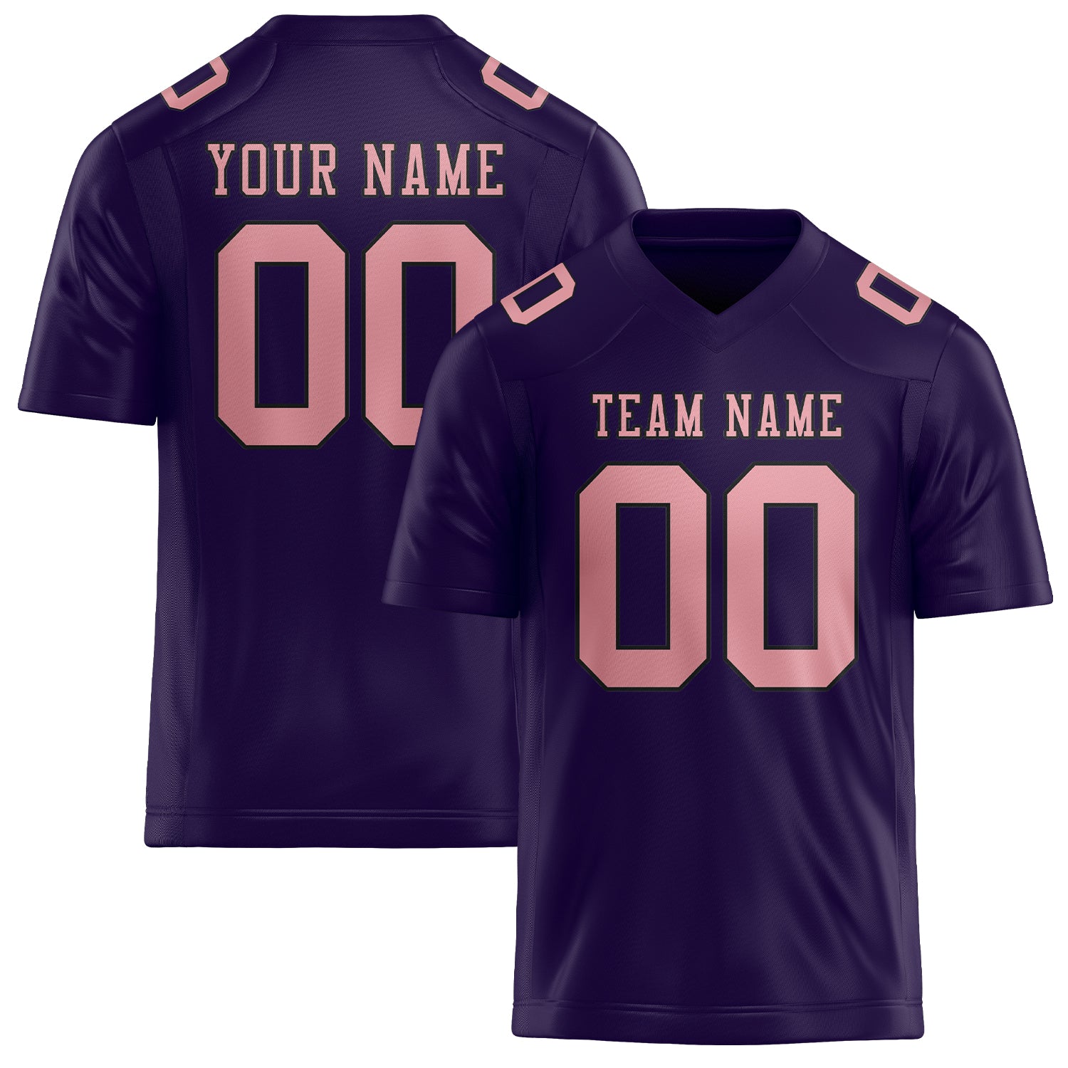 Custom Purple Light Pink Football Jersey