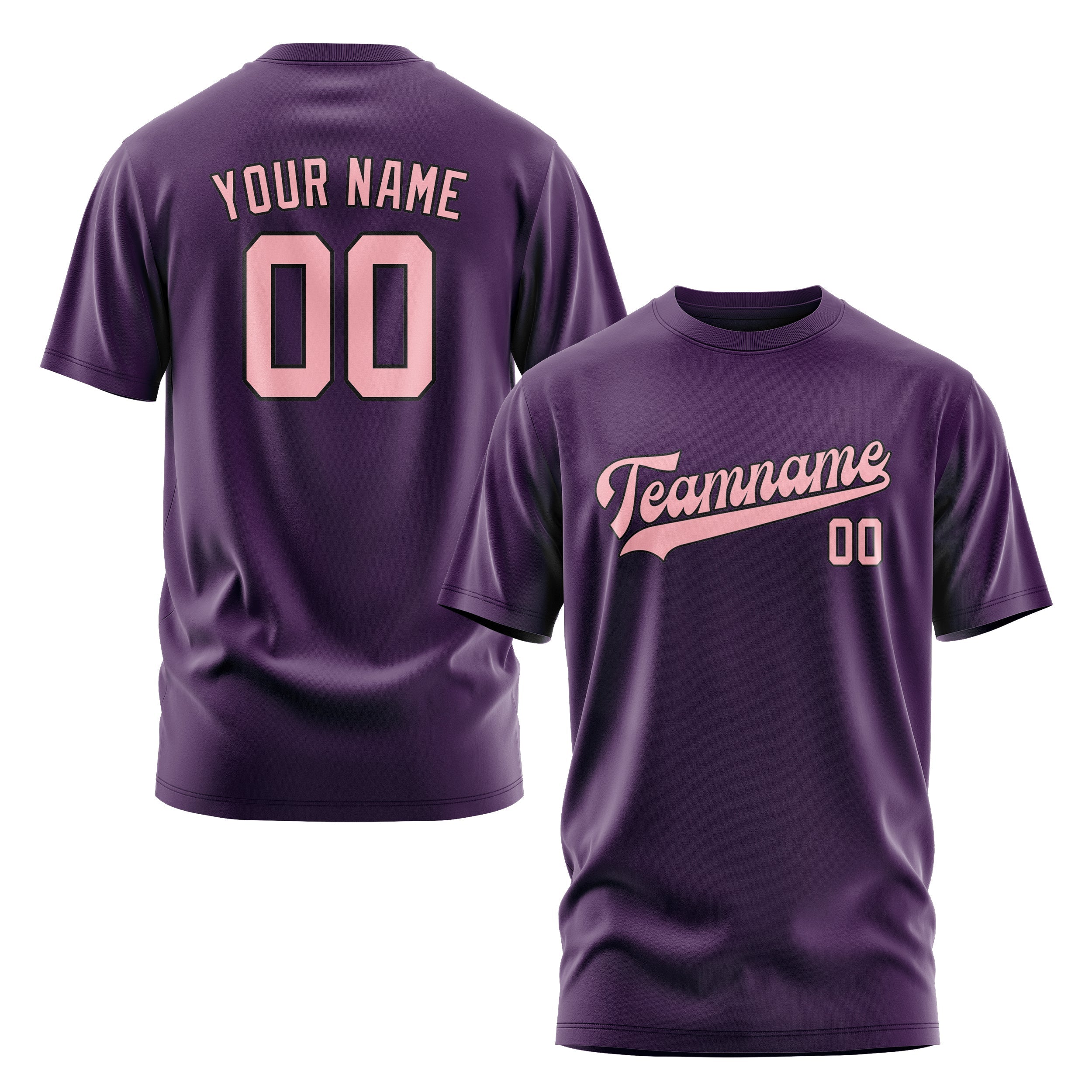 Custom Purple Light Pink T-Shirt